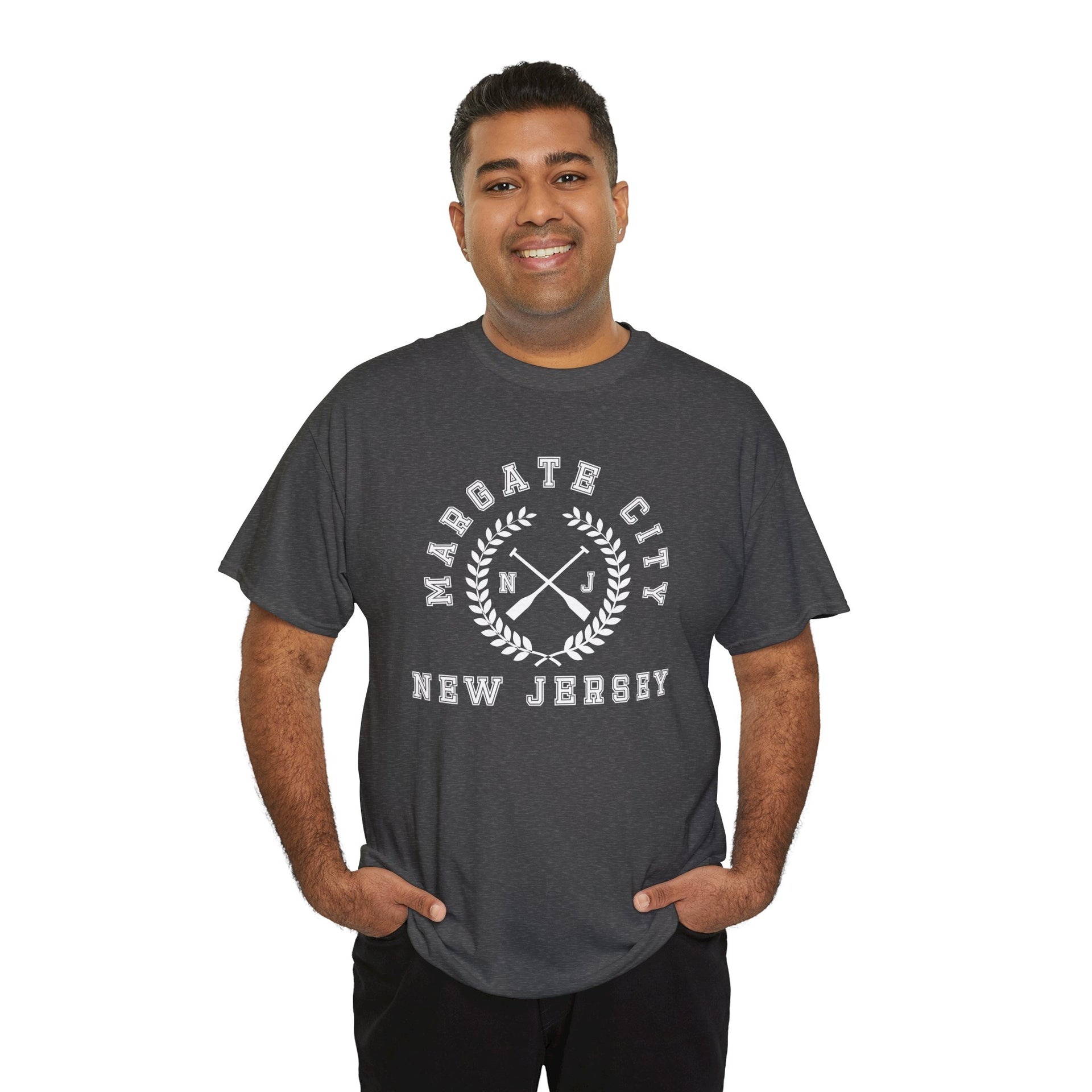 Margate City NJ Crossed Oars Unisex Cotton Tee