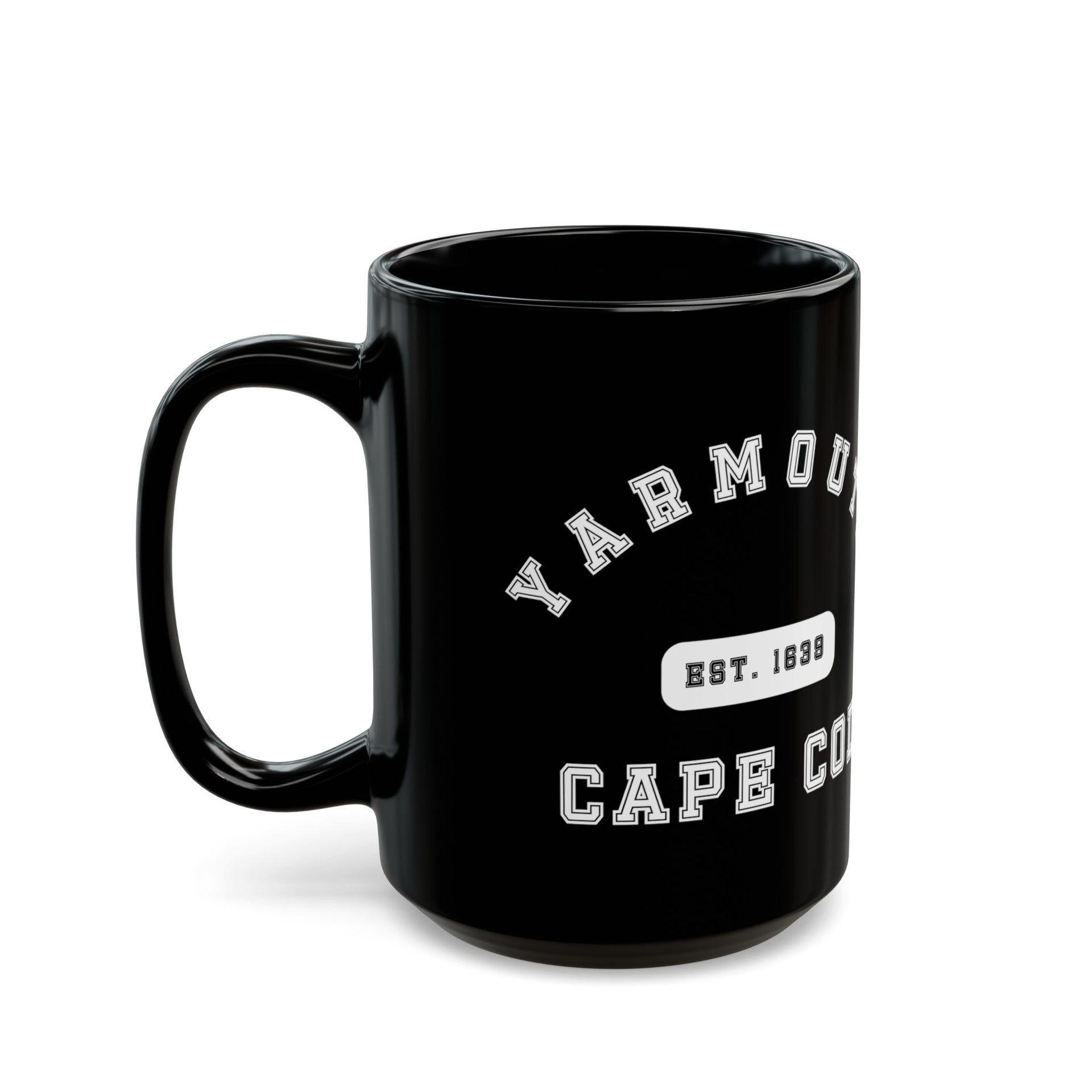 Yarmouth Cape Cod Est. 1639 Black Mug