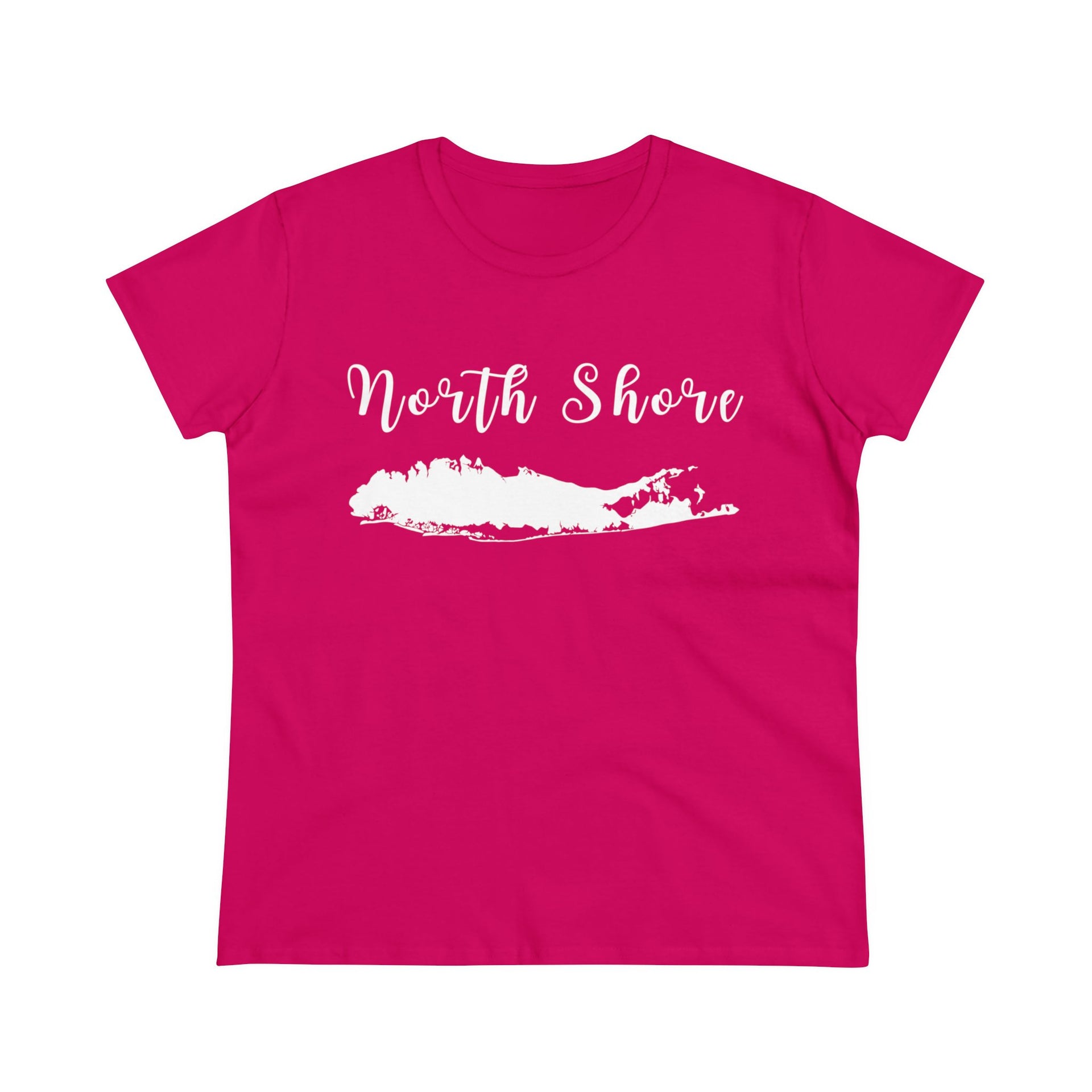 North Shore (Script) Long Island Women's Midweight Cotton Tee