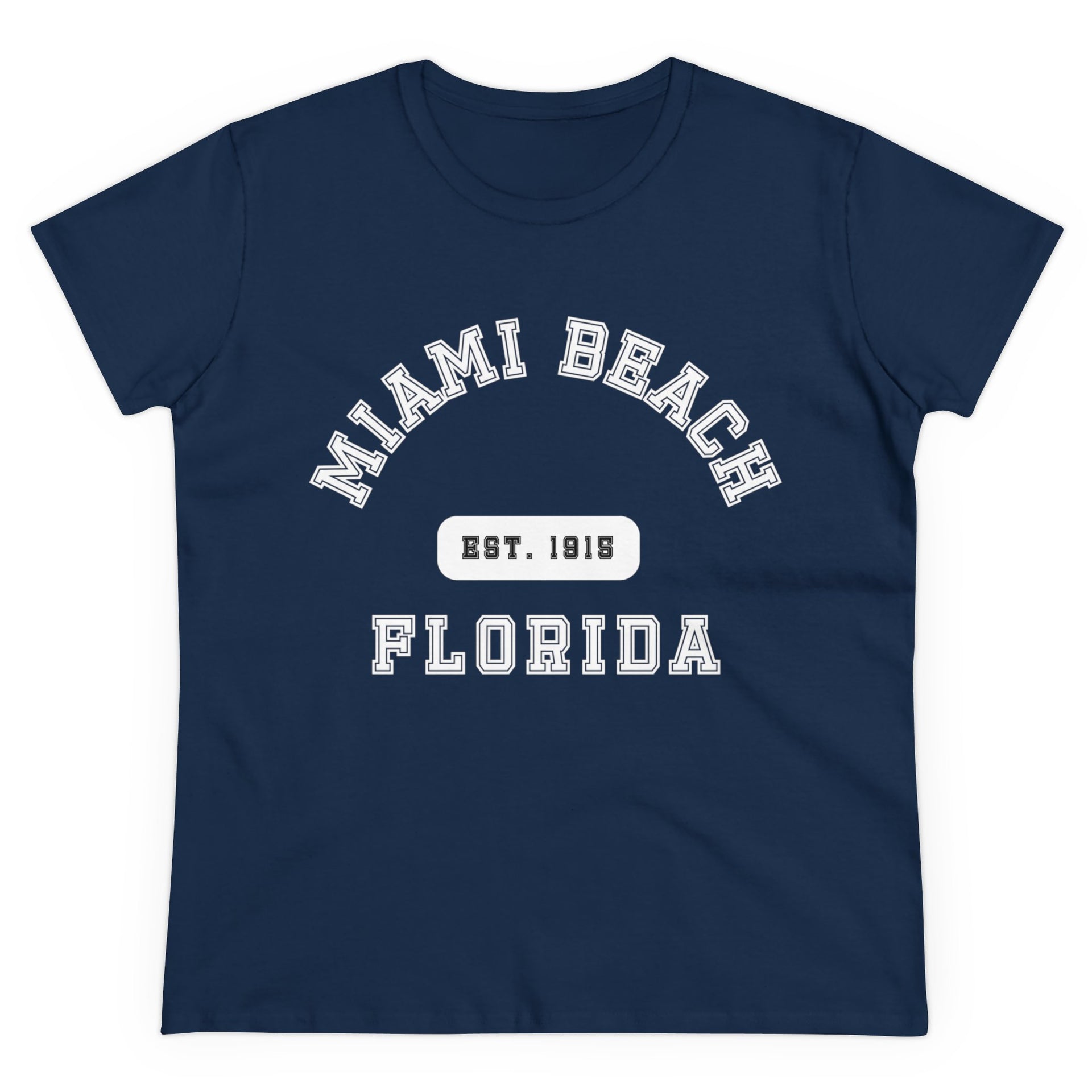 Miami Beach Florida Established Women's Midweight Cotton Tee