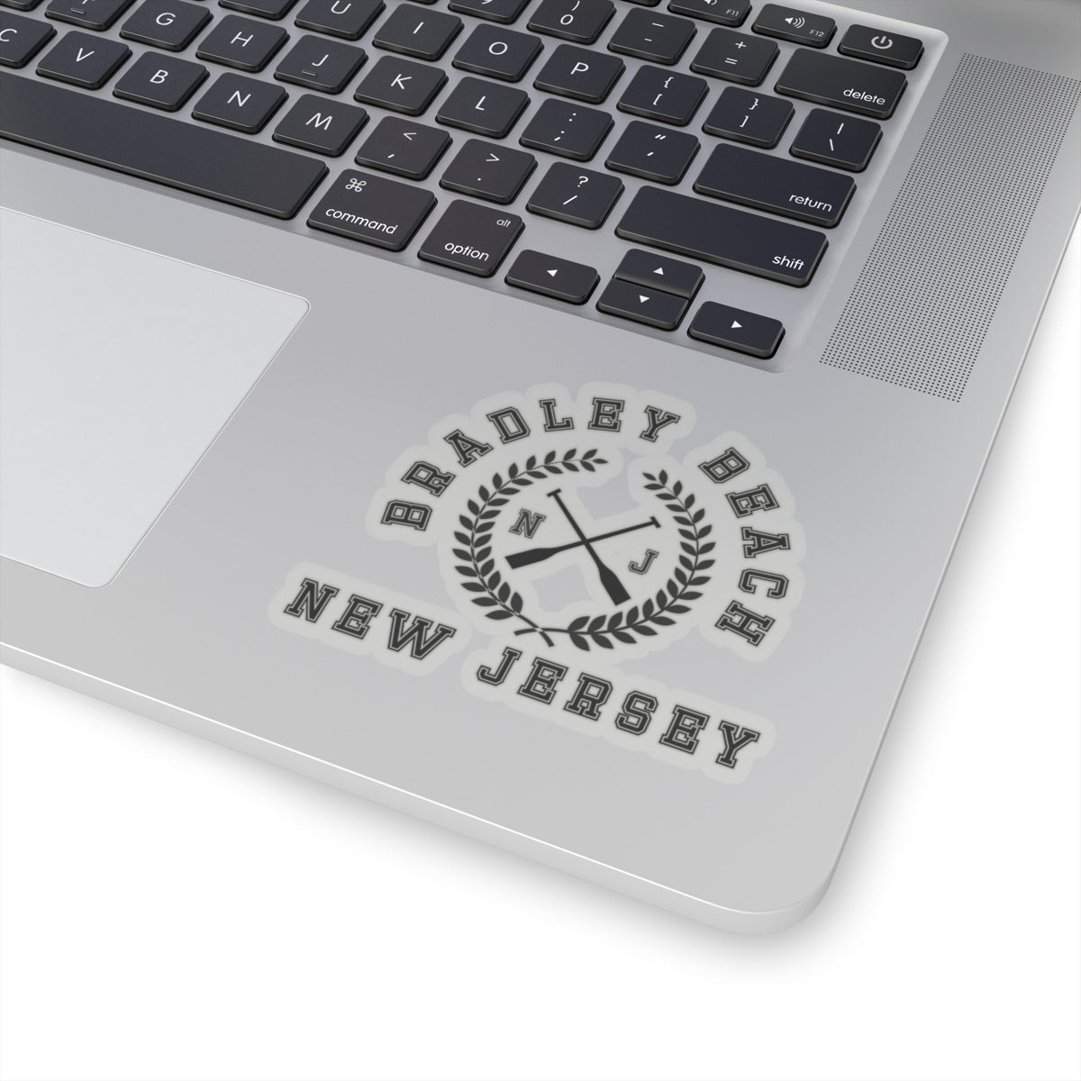 Bradley Beach NJ Crossed Oars Kiss-Cut Stickers