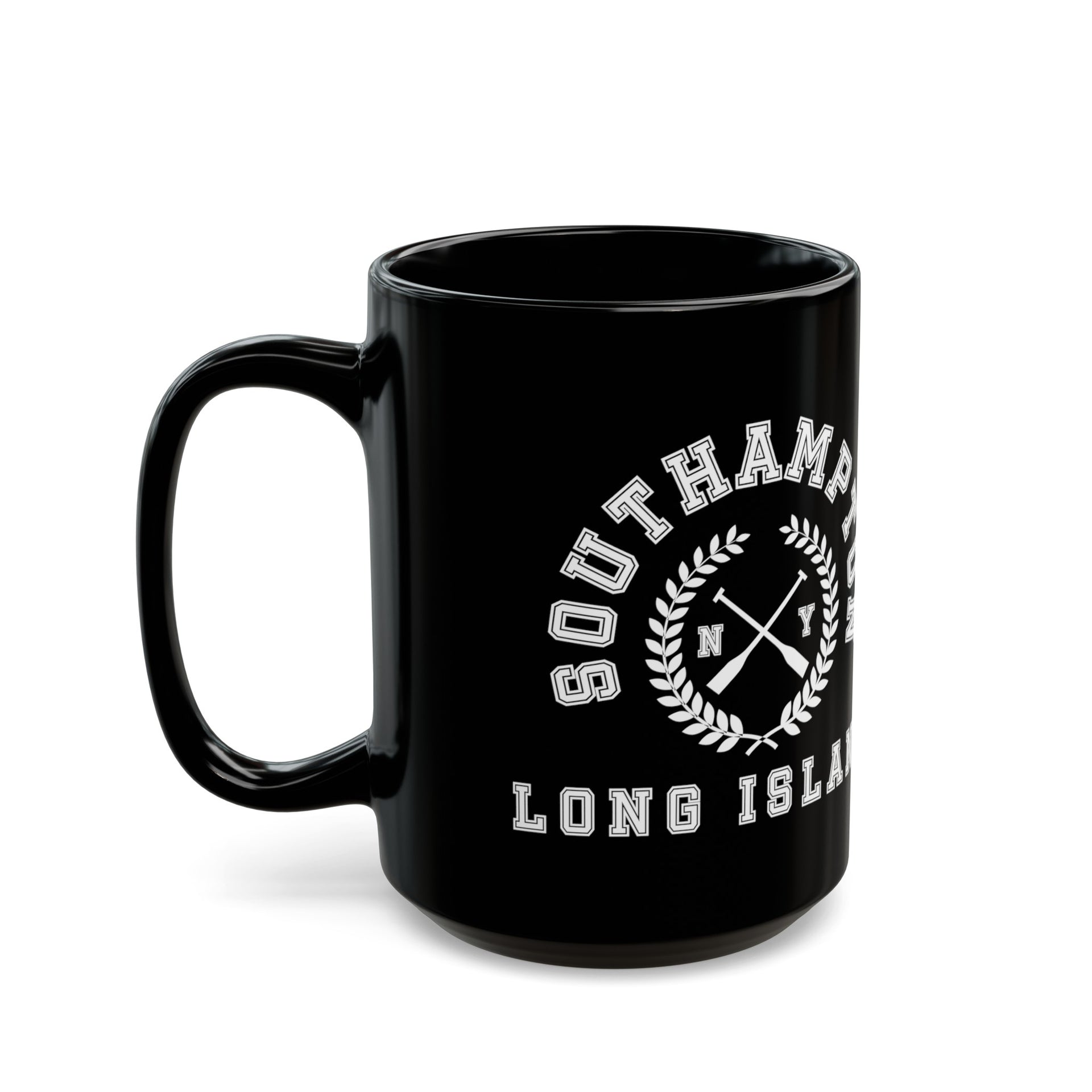 Southampton Long Island Black Mug