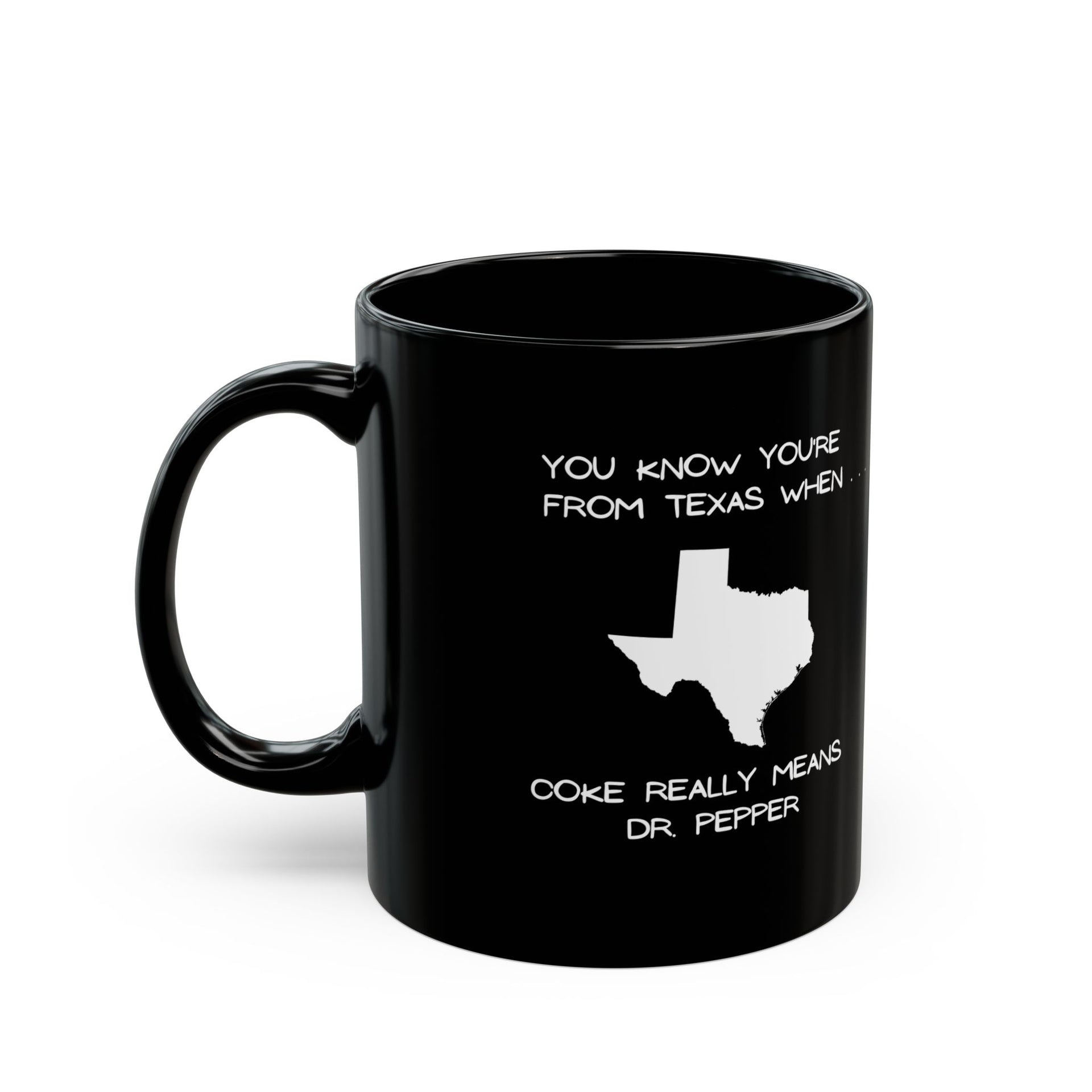 Texas Coke Black Mug