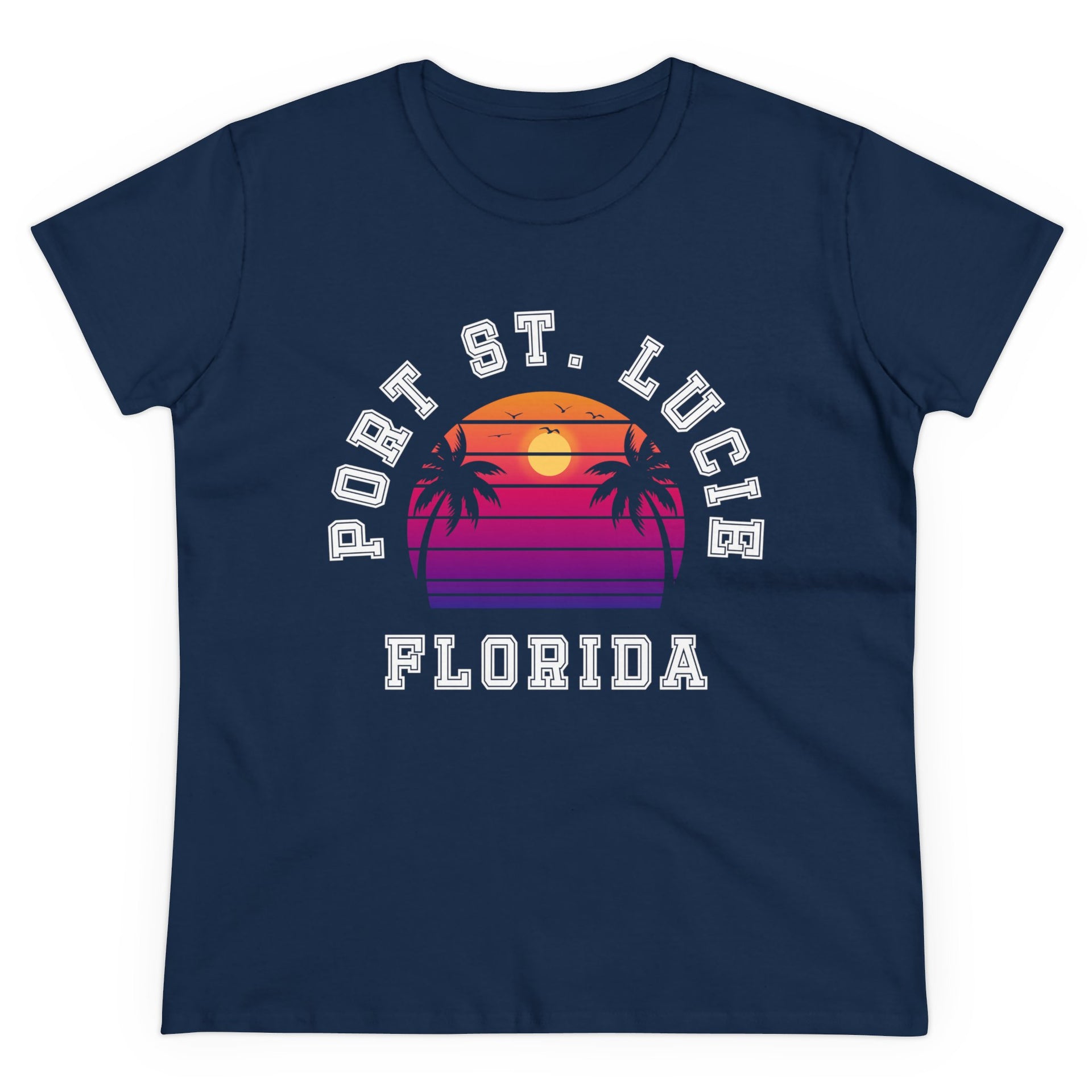 Port St. Lucie Florida Palms Women's Midweight Cotton Tee