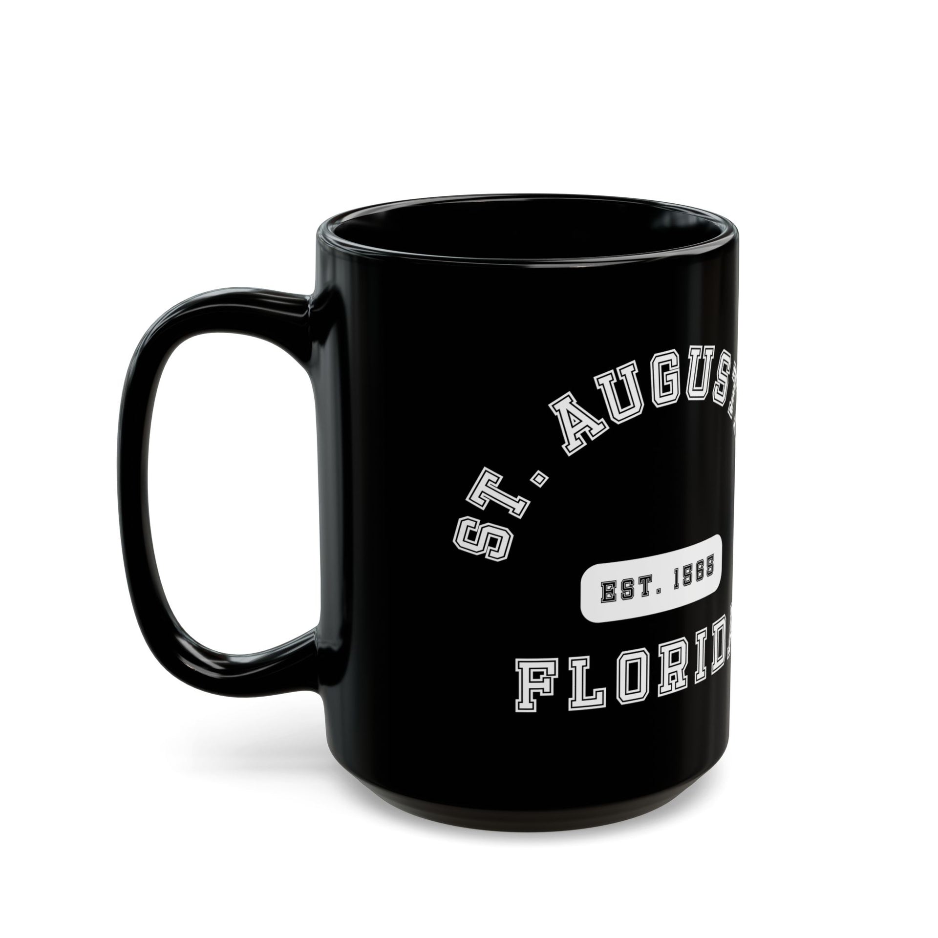 St. Augustine Florida Established Black Mug