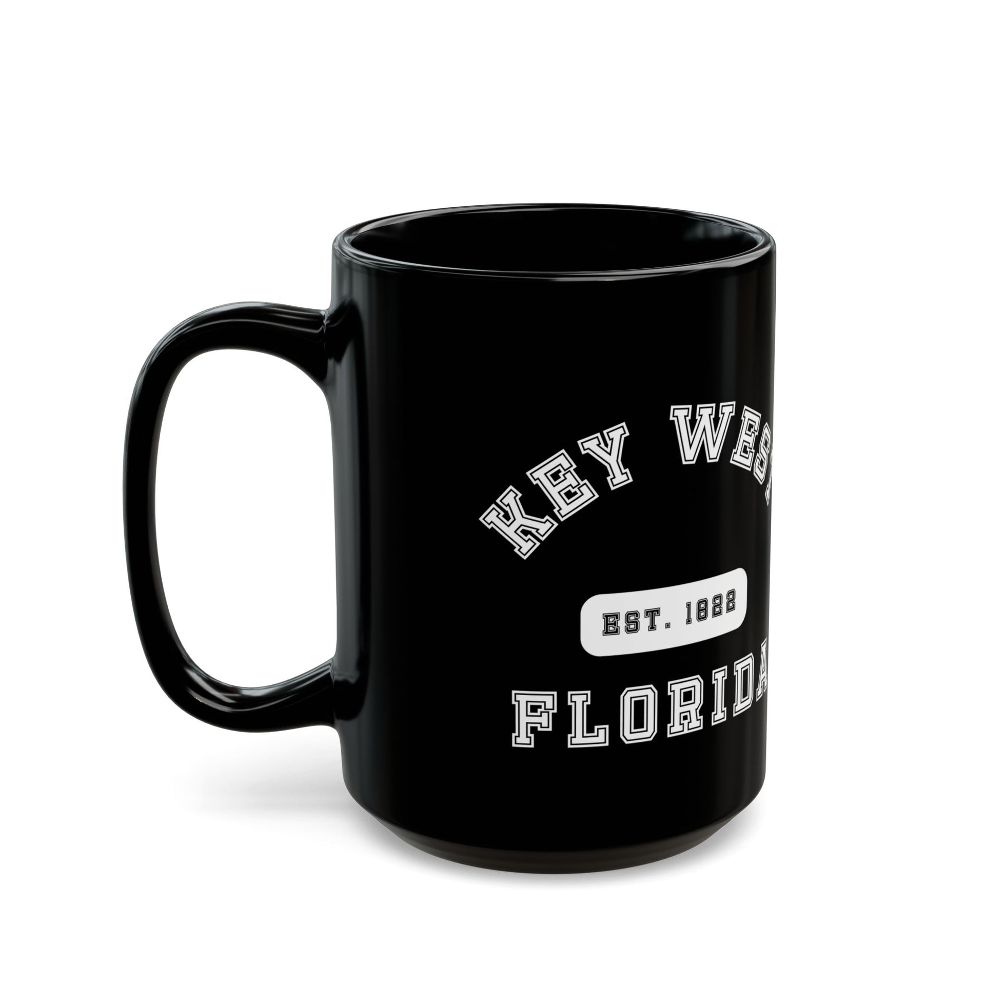 Key West Florida Established Black Mug