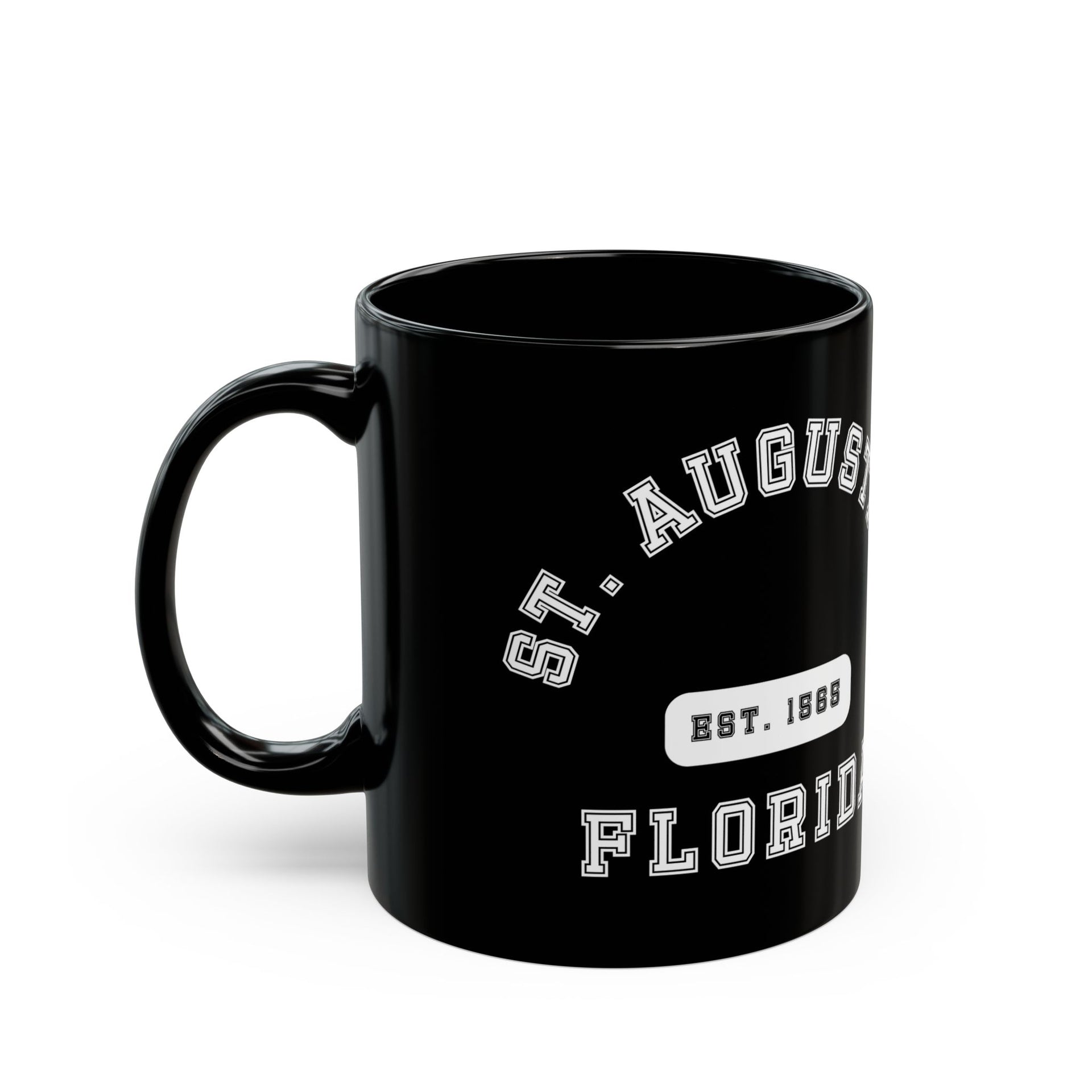 St. Augustine Florida Established Black Mug