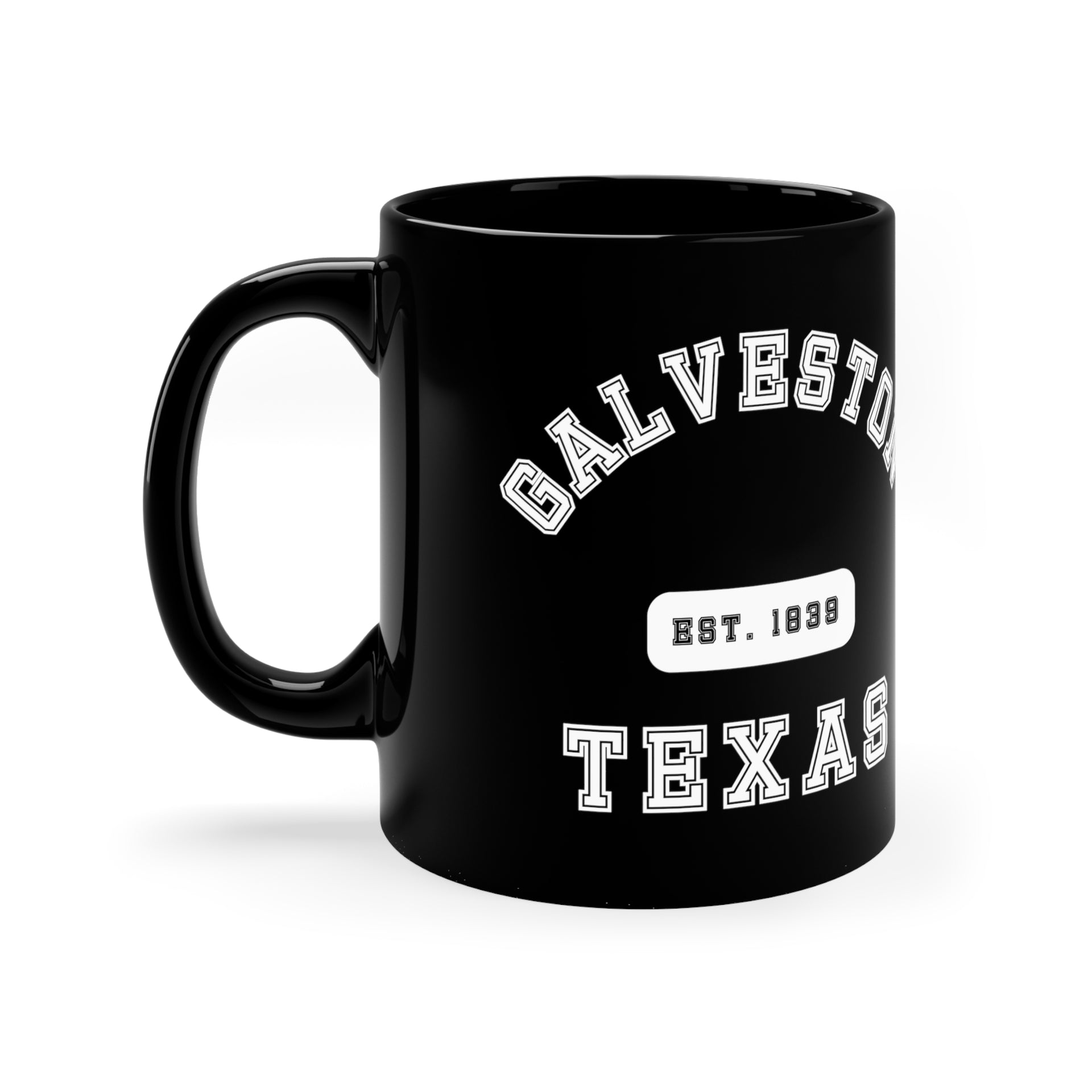 Galveston Texas 11oz Black Mug