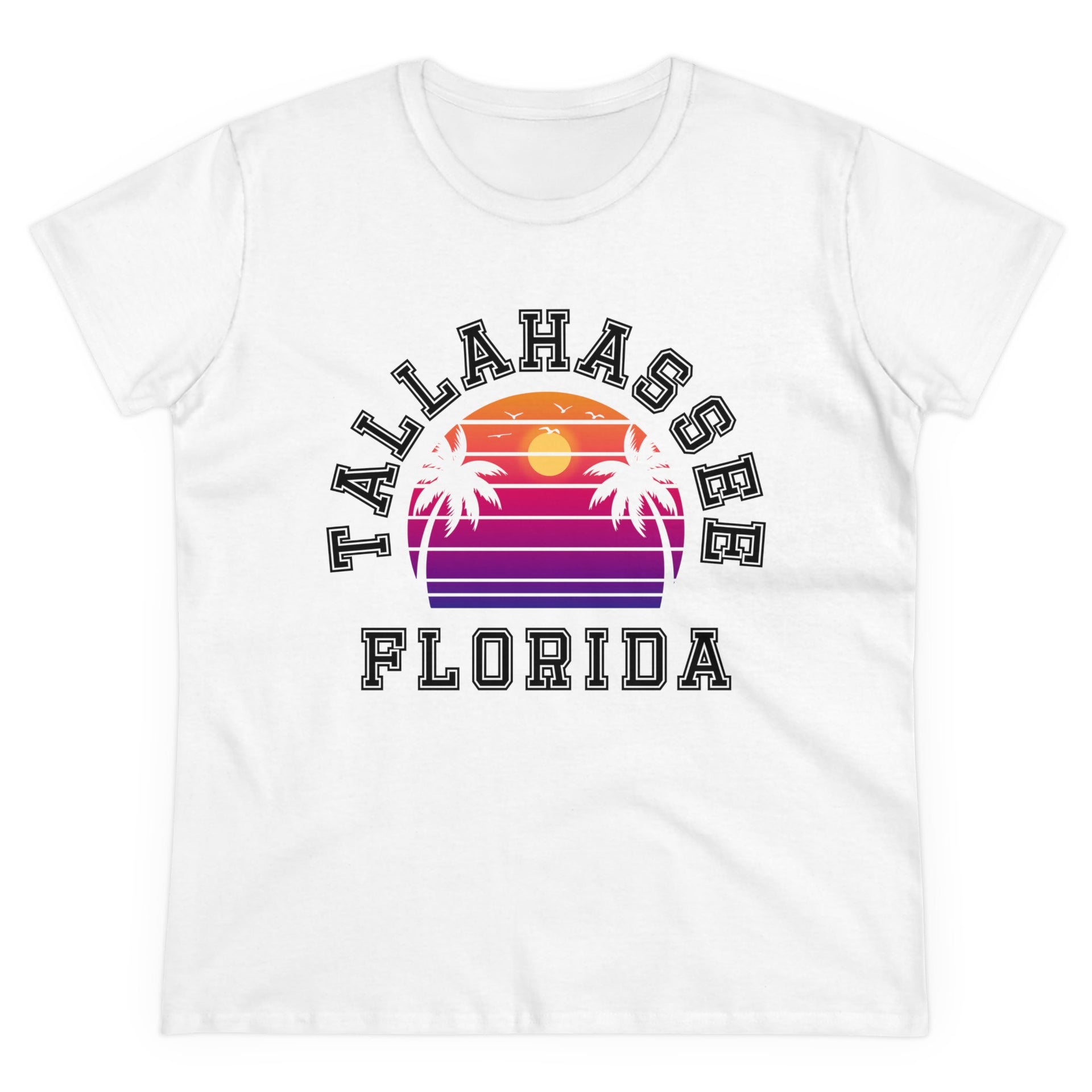 Tallahassee Florida Palms Women's Midweight Cotton Tee