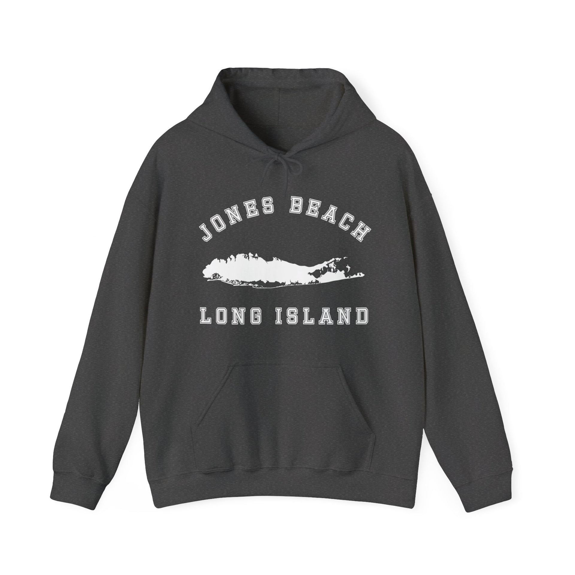 Jones Beach Long Island Map Unisex Heavy Blend™ Hooded Sweatshirt