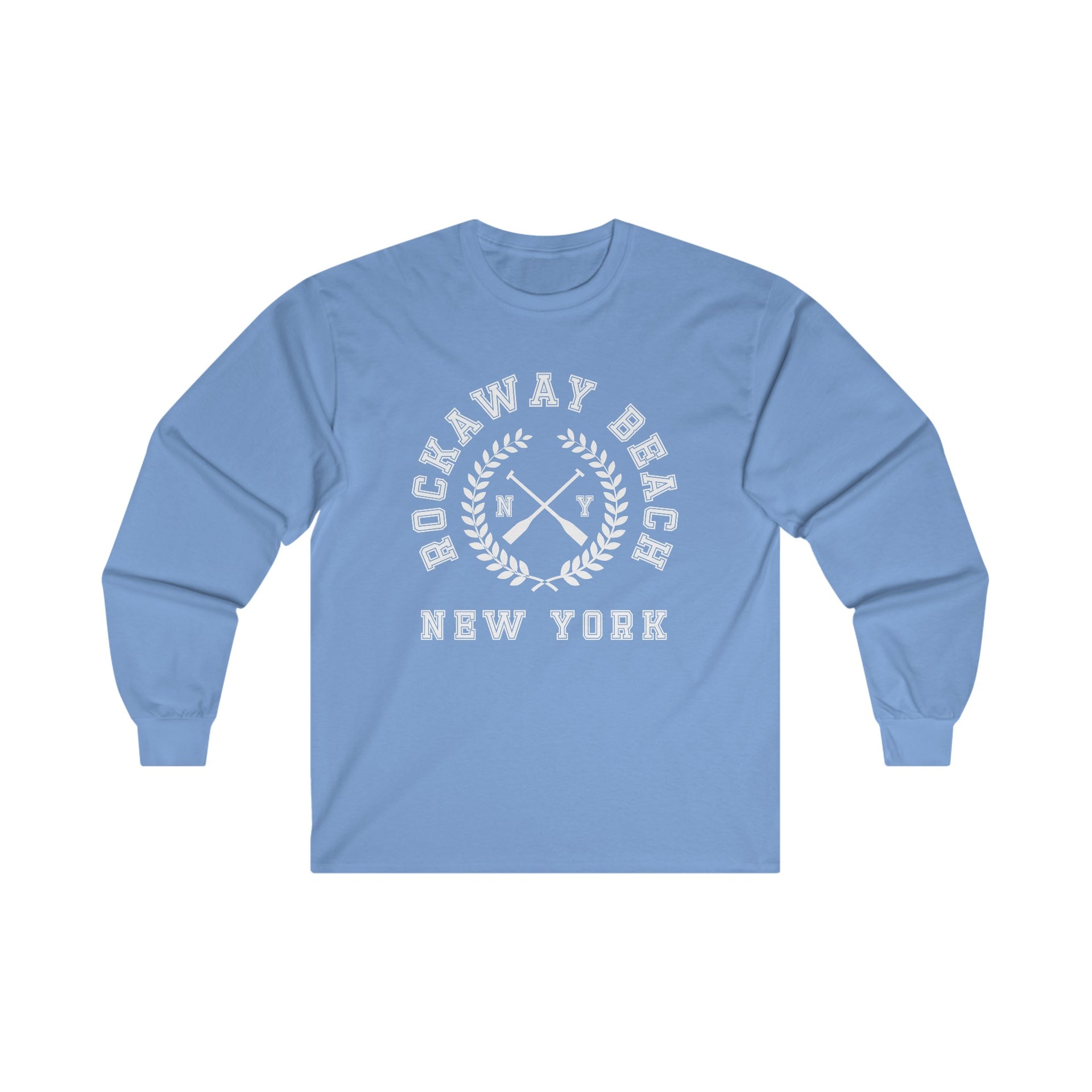 Rockaway Beach NYC Crossed Oars Ultra Cotton Long Sleeve Tee