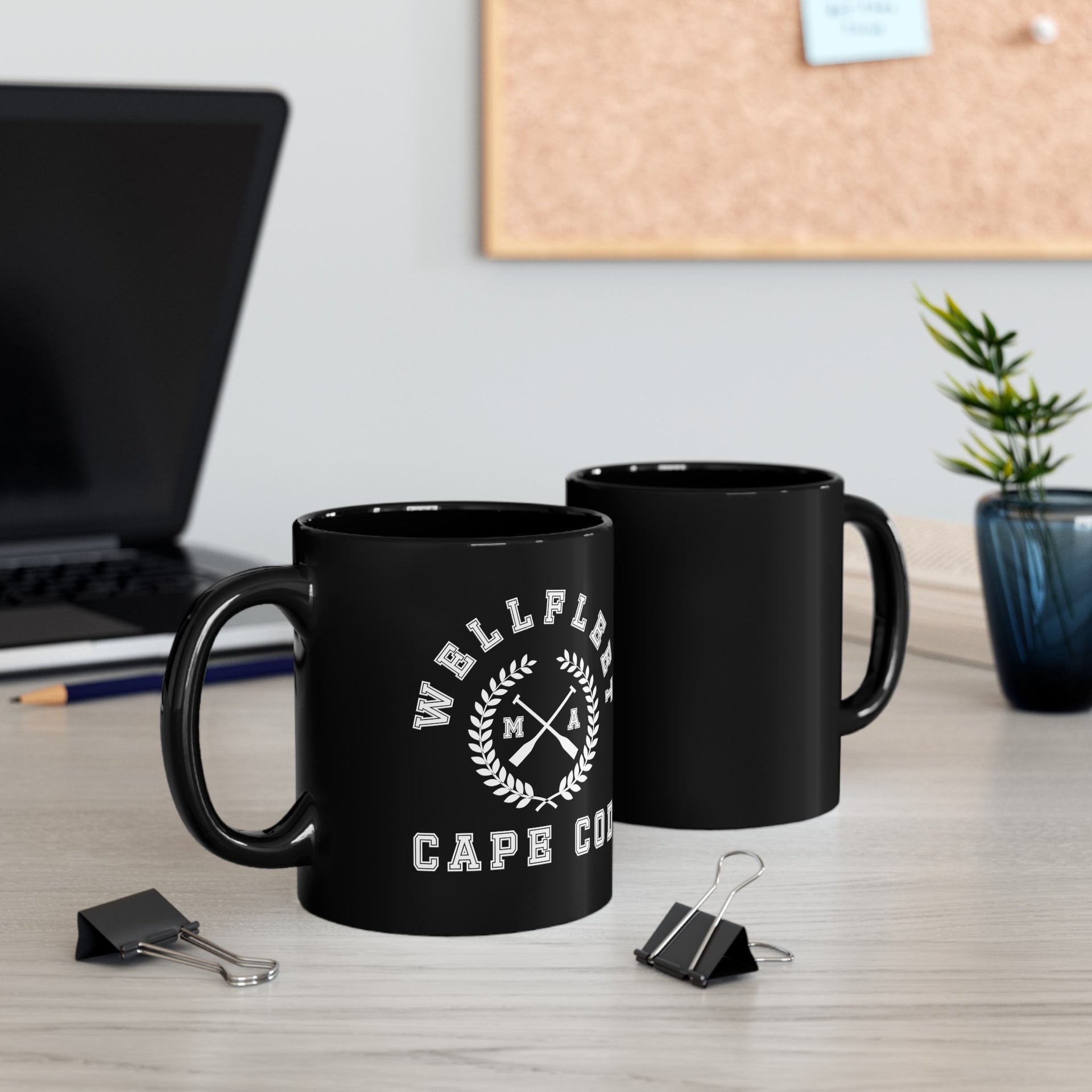 Wellfleet Cape Cod Black Mug