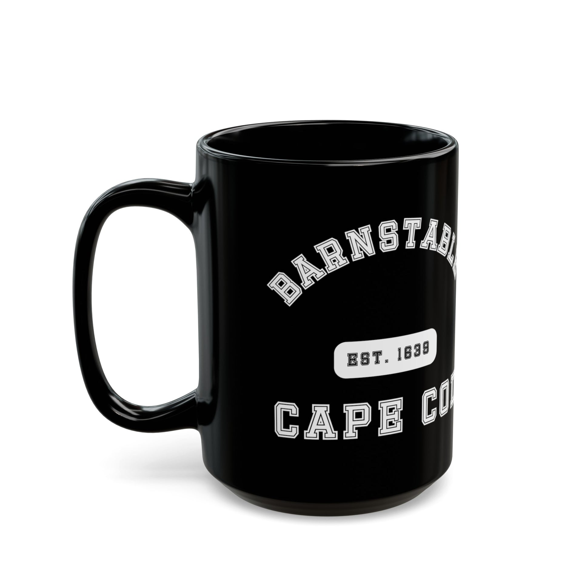 Barnstable Cape Cod Est. 1639 Black Mug