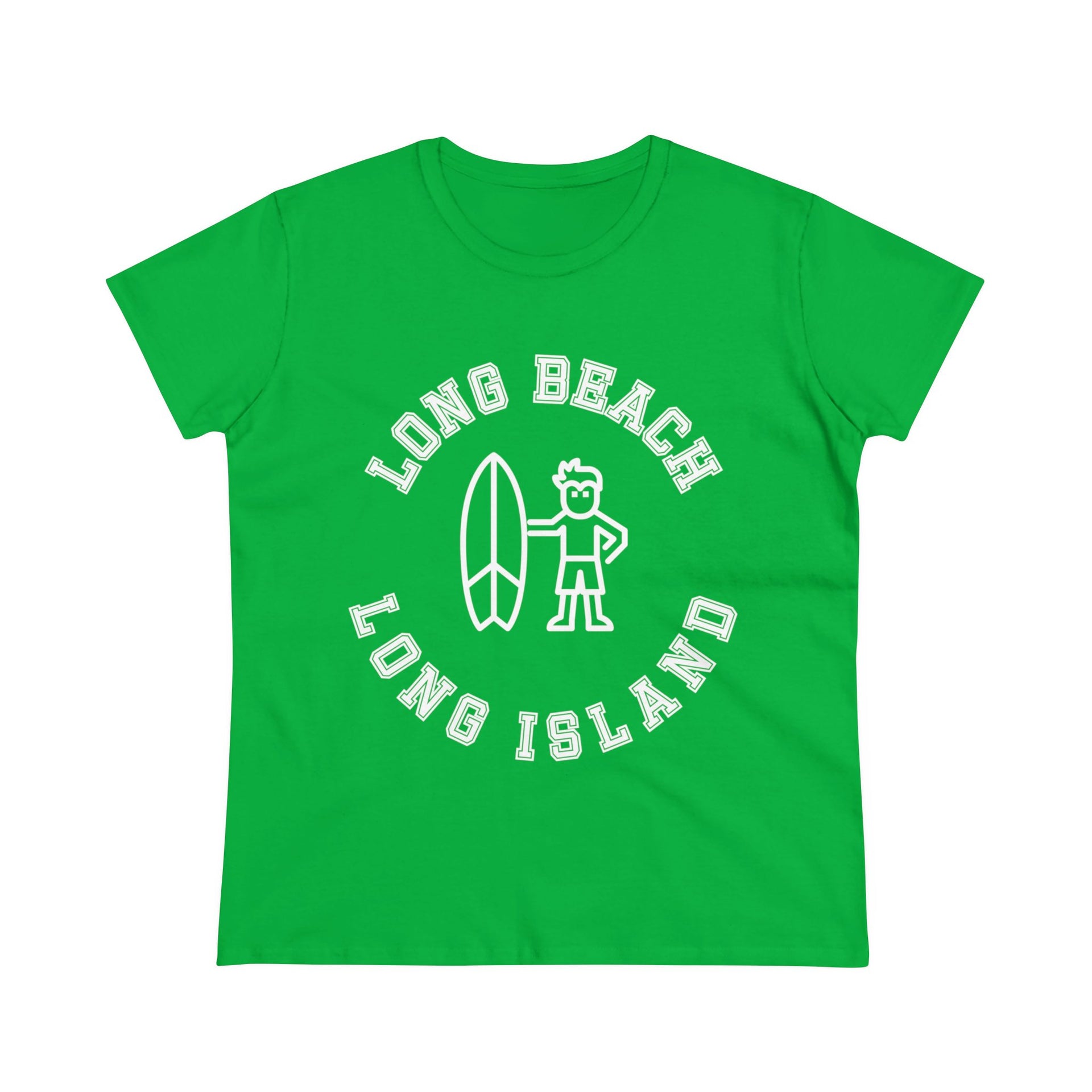 Long Beach Long Island Surfer Women's Midweight Cotton Tee