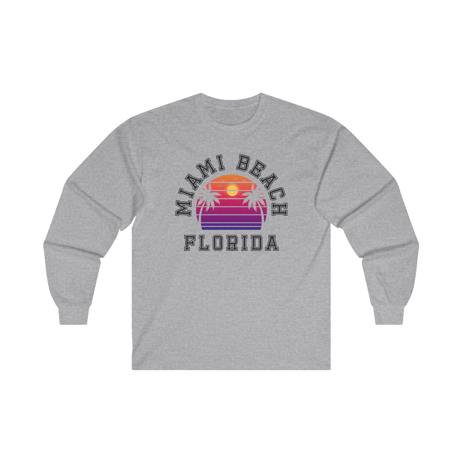 Miami Florida Palms Ultra Cotton Long Sleeve Tee