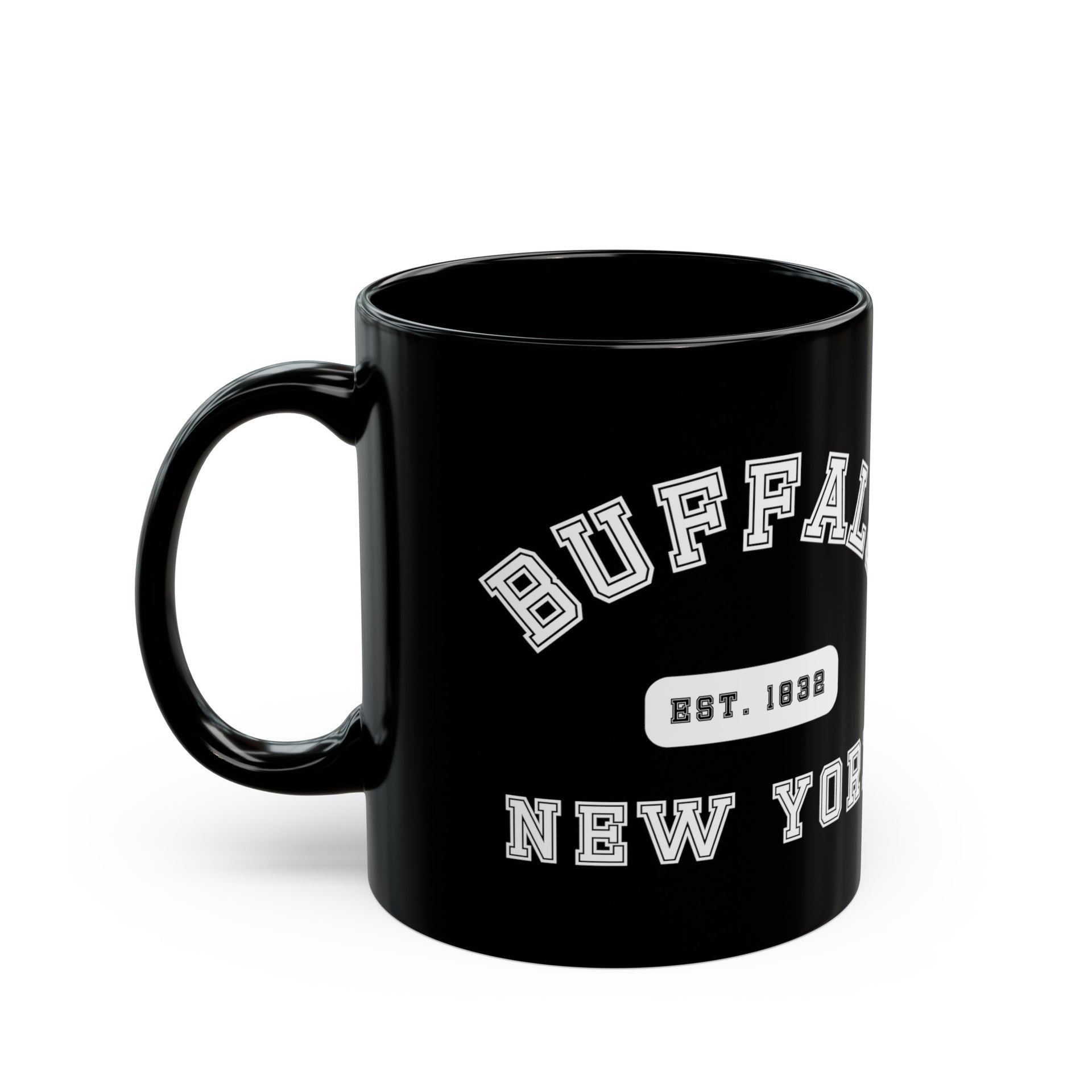 Buffalo New York Black Mug