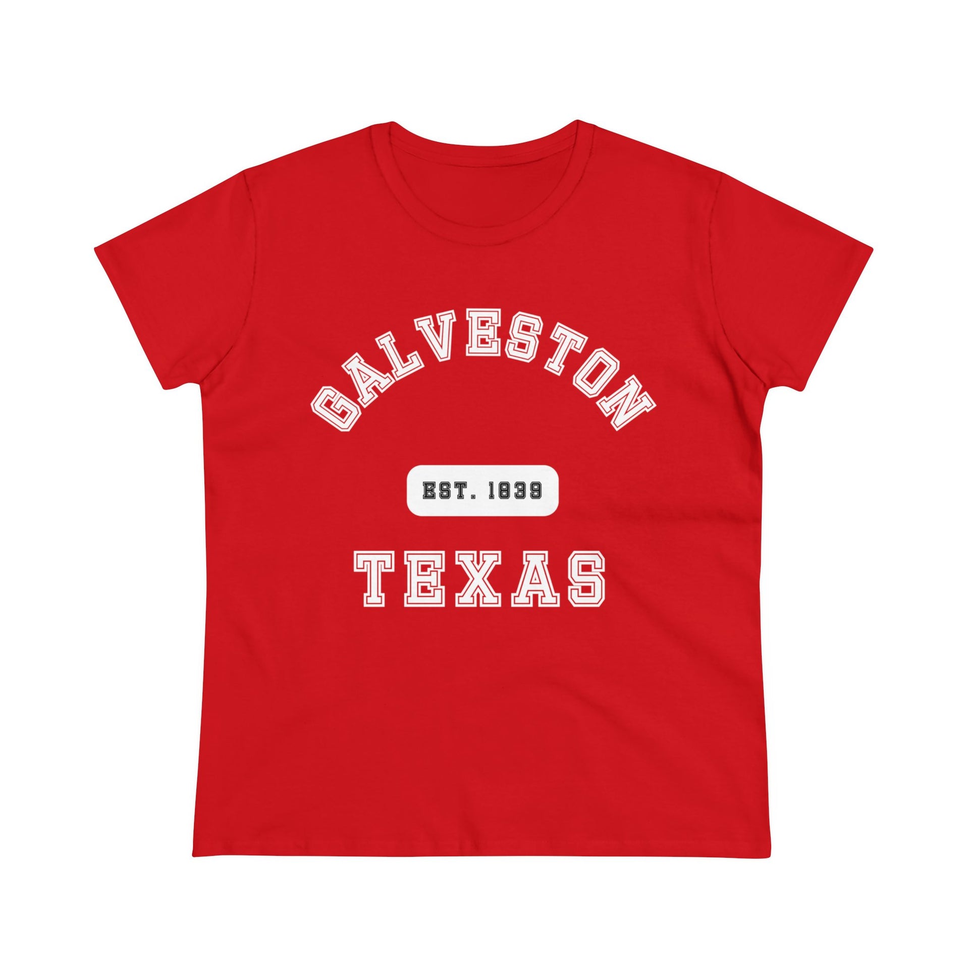 Galveston Texas Women's Midweight Cotton Tee