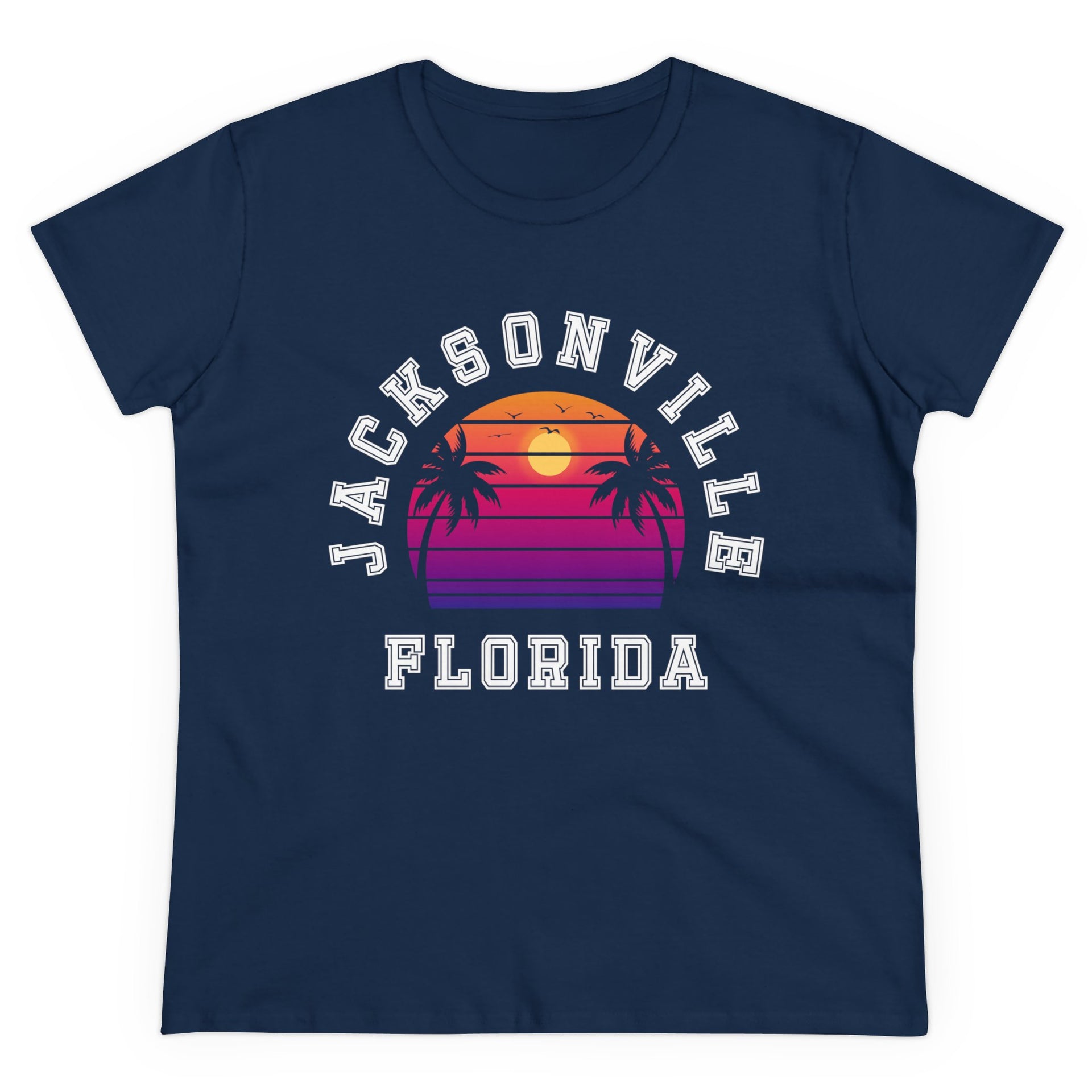 Jacksonville Florida Palms Women's Midweight Cotton Tee