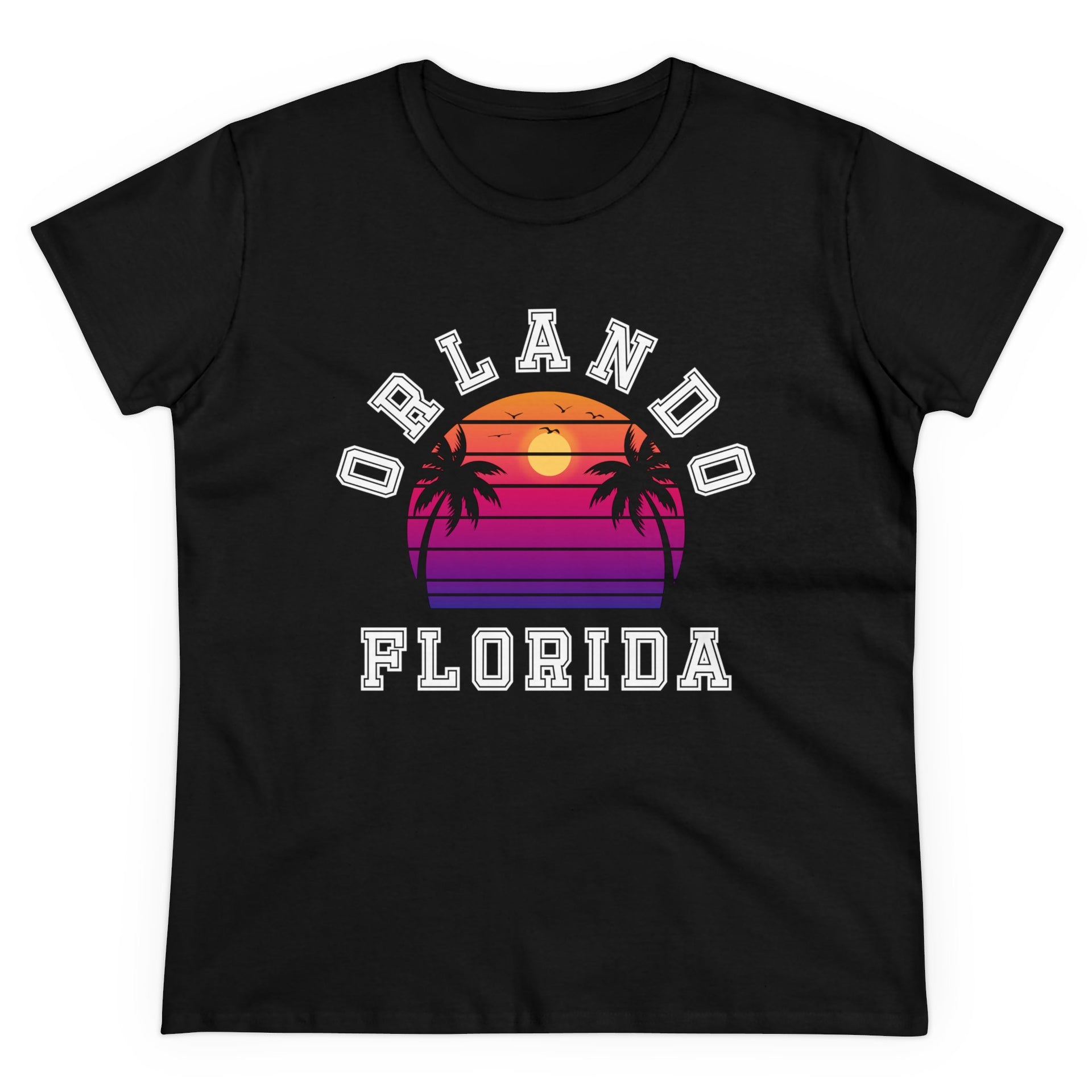 Orlando Florida Palms Women's Midweight Cotton Tee