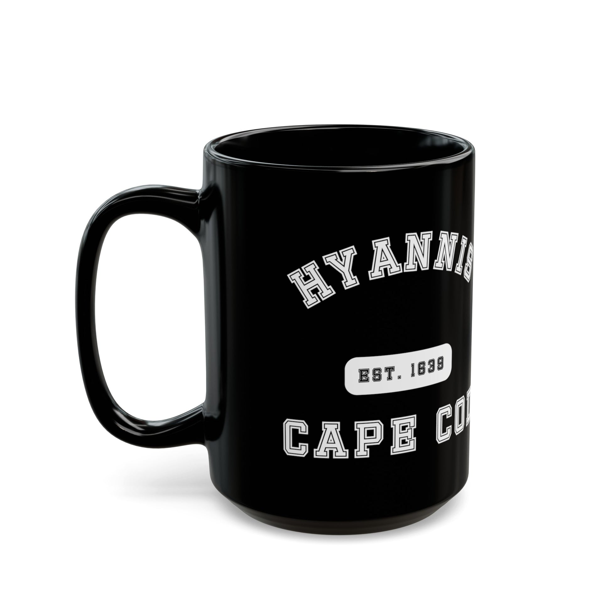 Hyannis Cape Cod Est. 1639 Black Mug