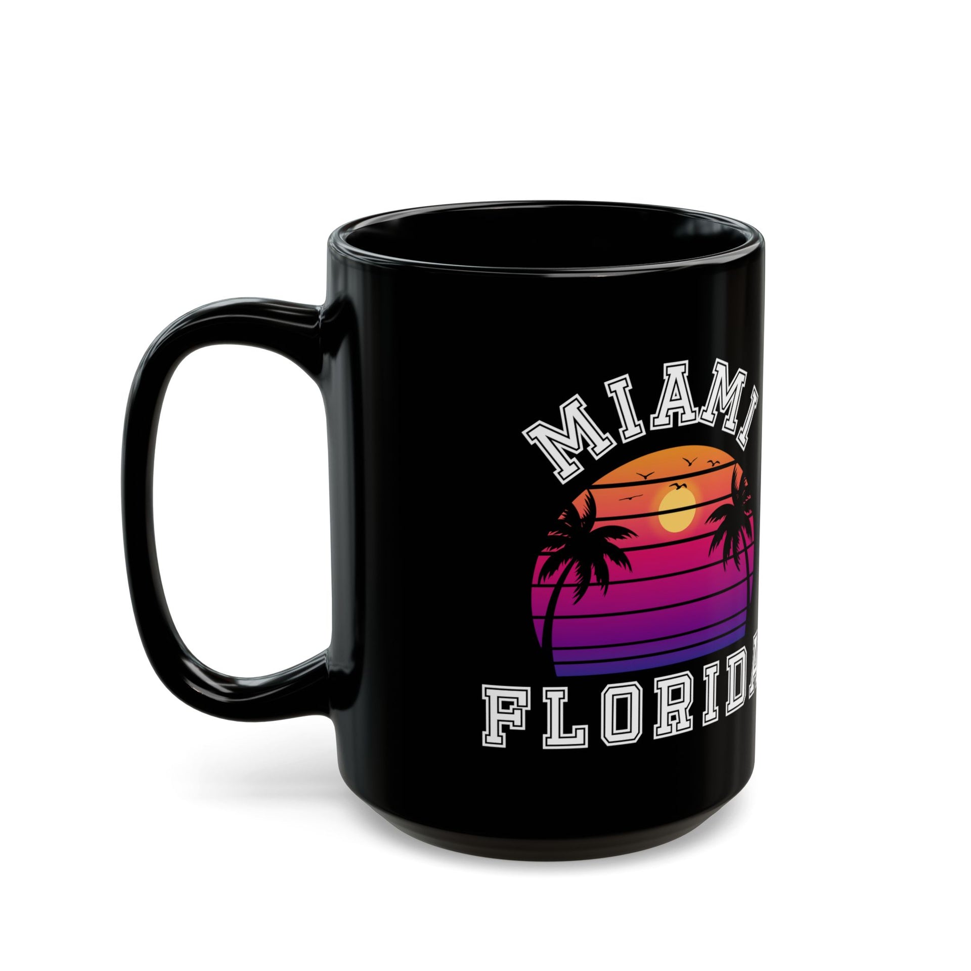 Miami Florida Black Mug