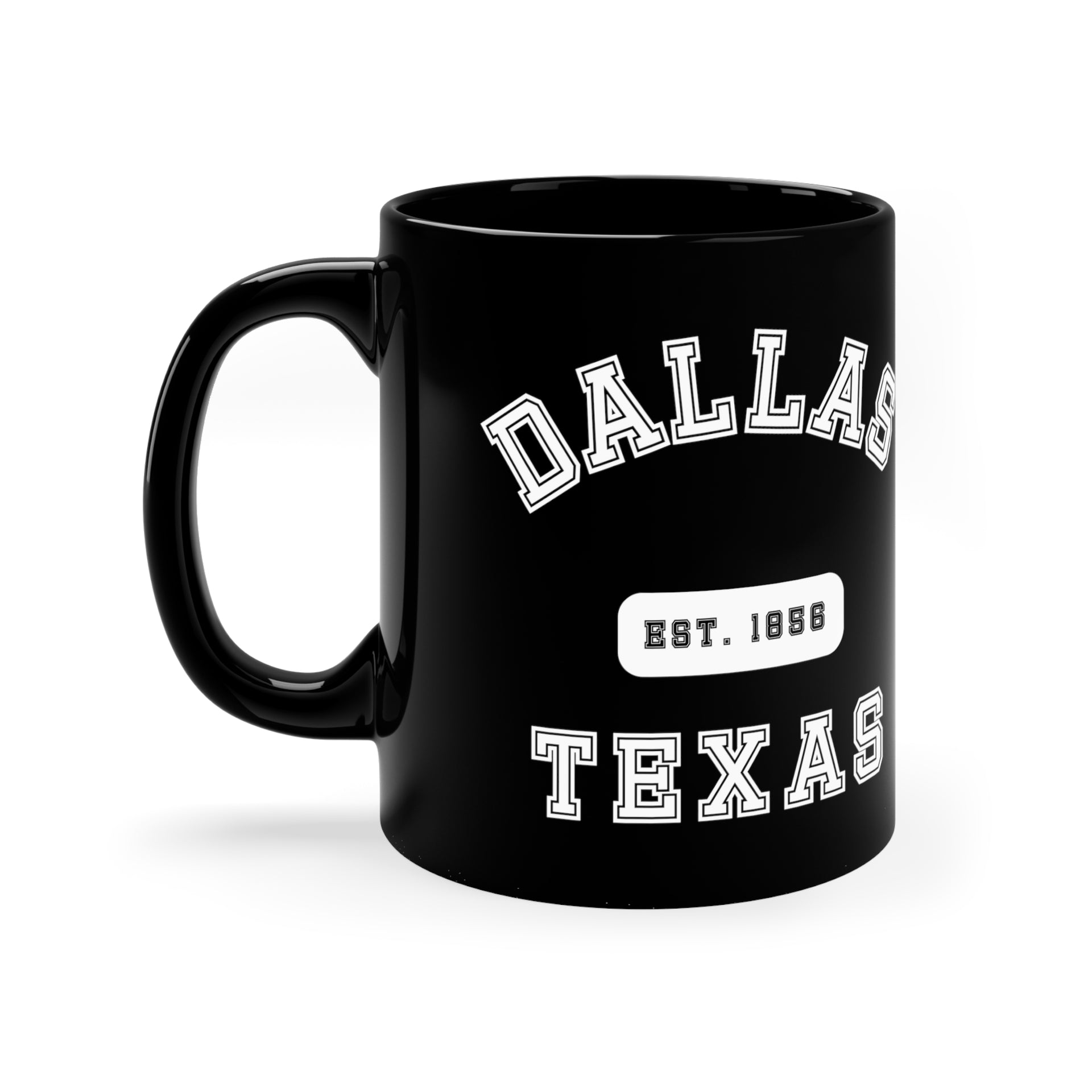 Dallas Texas 11oz Black Mug