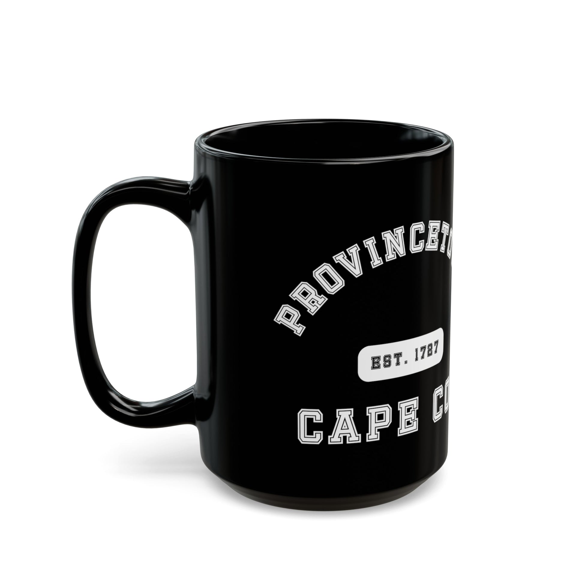 Provincetown Cape Cod Est 1727 Black Mug