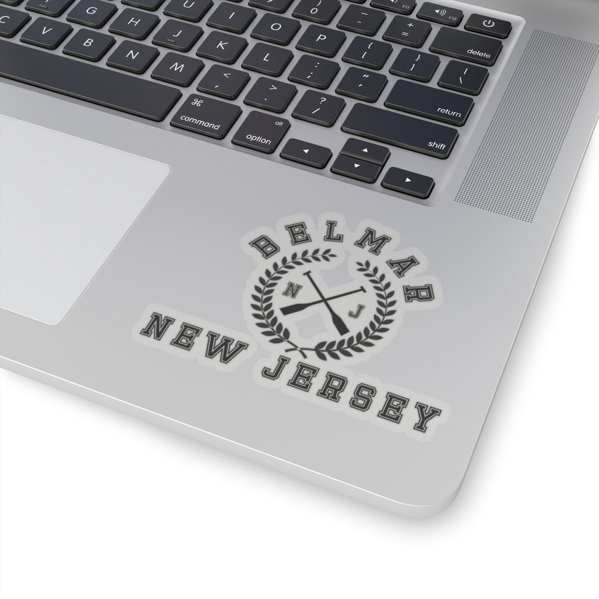 Belmar NJ Crossed Oars Kiss-Cut Stickers