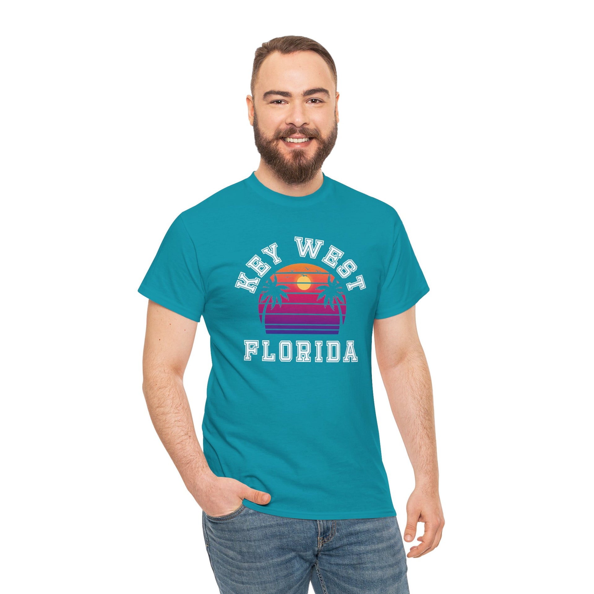 Key West Florida Palms Unisex Cotton Tee