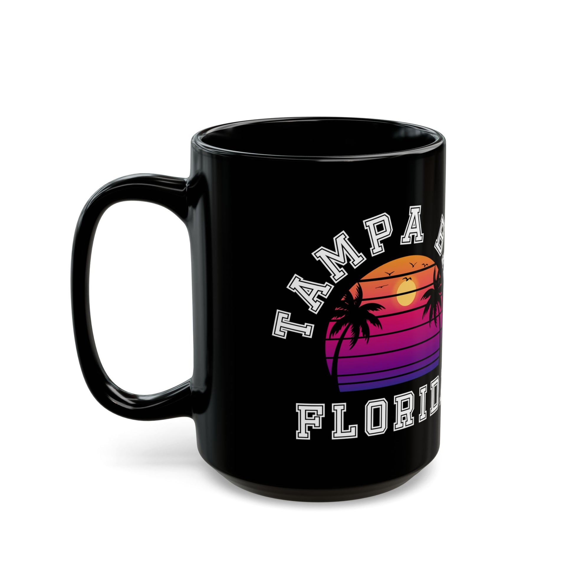 Tampa Bay Florida Palms Black Mug