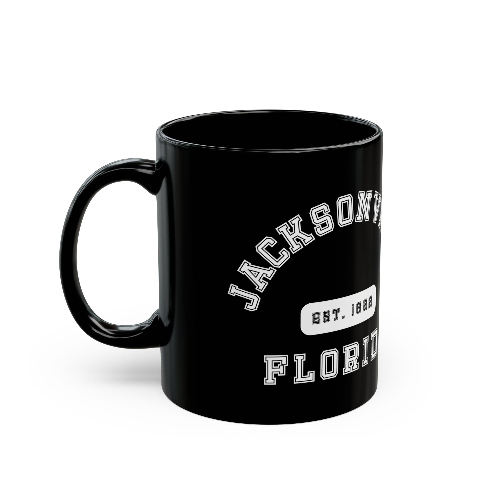 Jacksonville Florida Established Black Mug