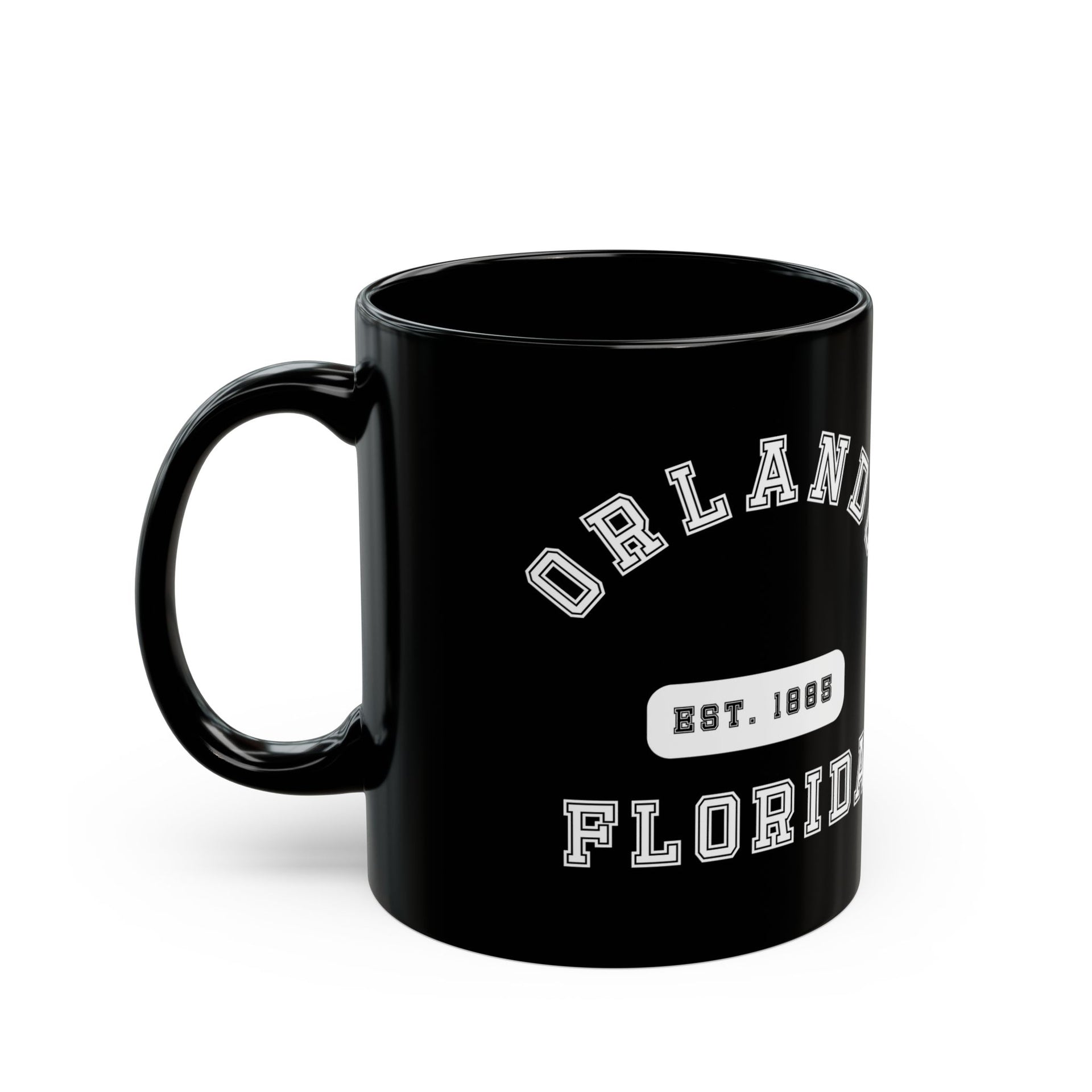 Orlando Florida Established Black Mug