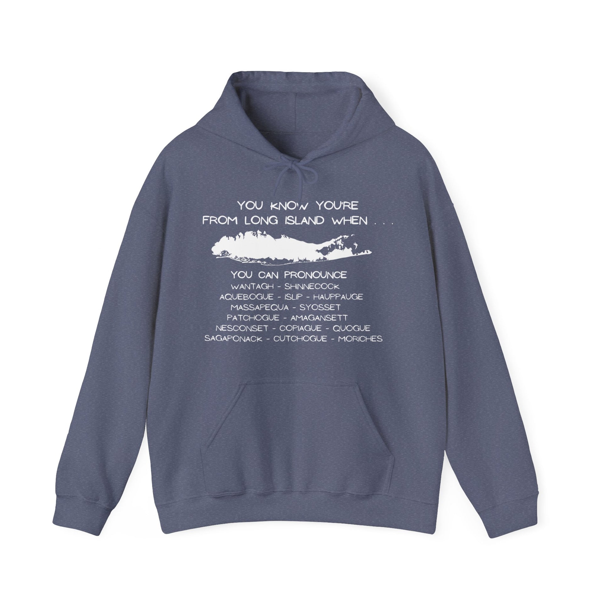 Long Island Town Names Unisex Heavy Blend™ Hooded Sweatshirt