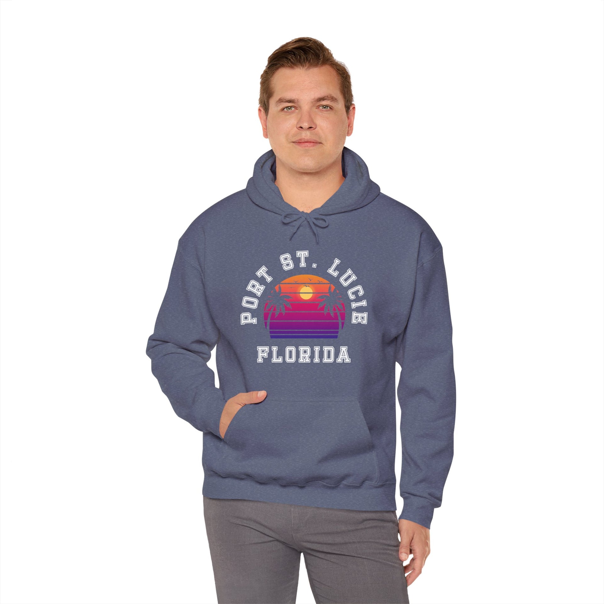 Port St. Lucie Florida Palms Unisex Heavy Blend™ Hooded Sweatshirt