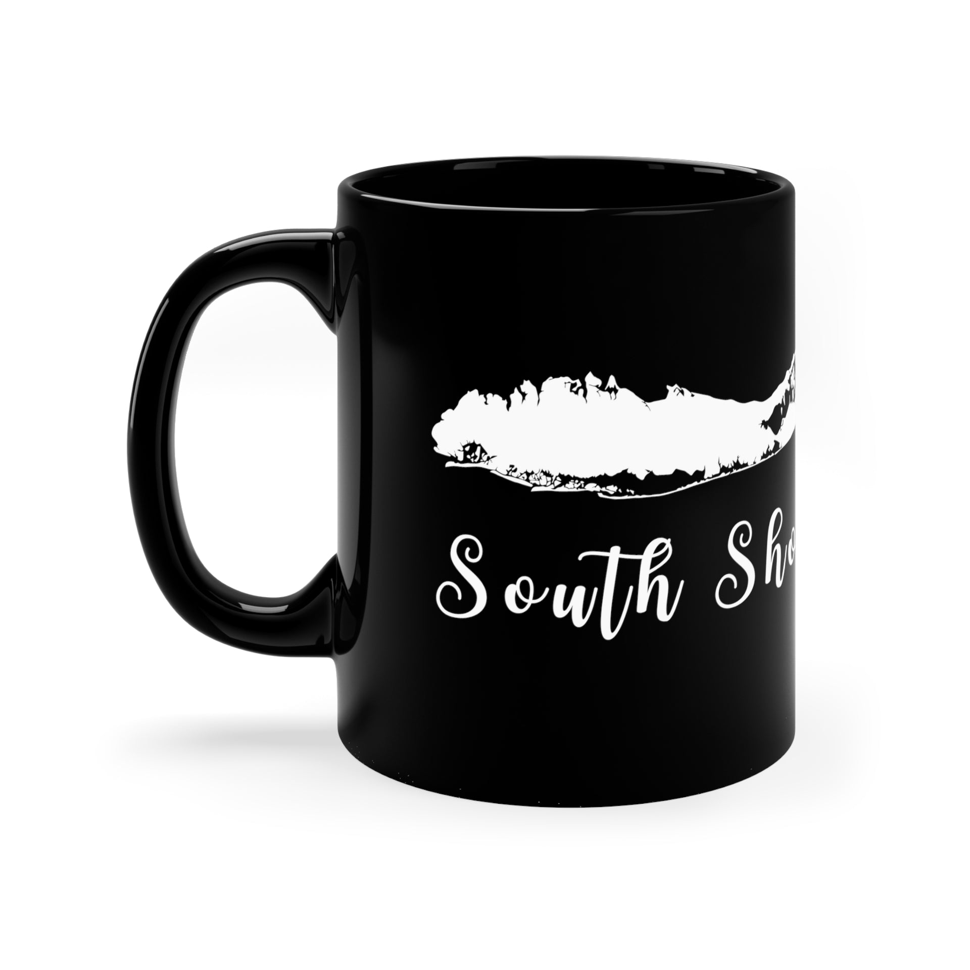 South Shore (Script) Long Island 11oz Black Mug