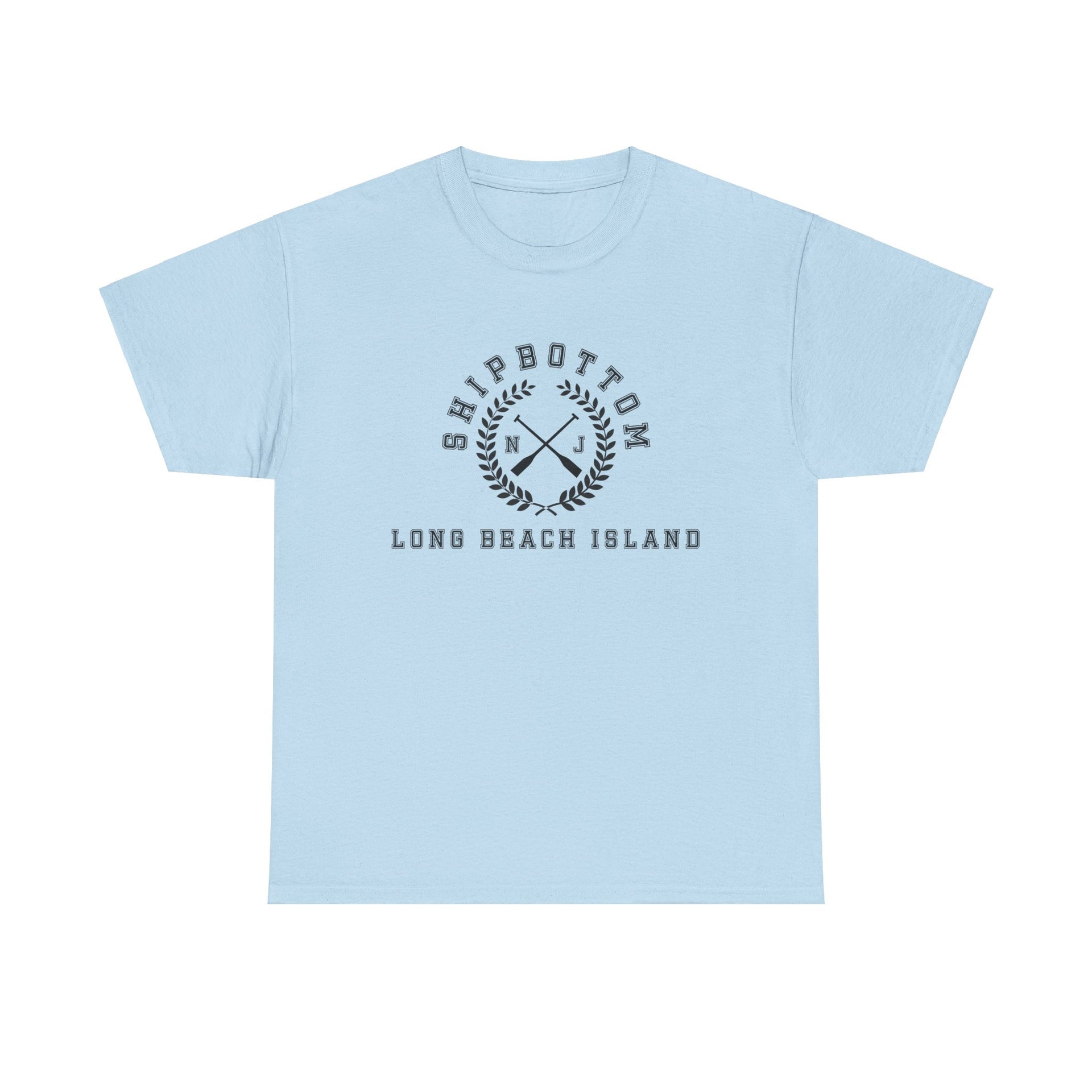 Shipbottom Long Beach Island Crossed Oars Unisex Cotton Tee