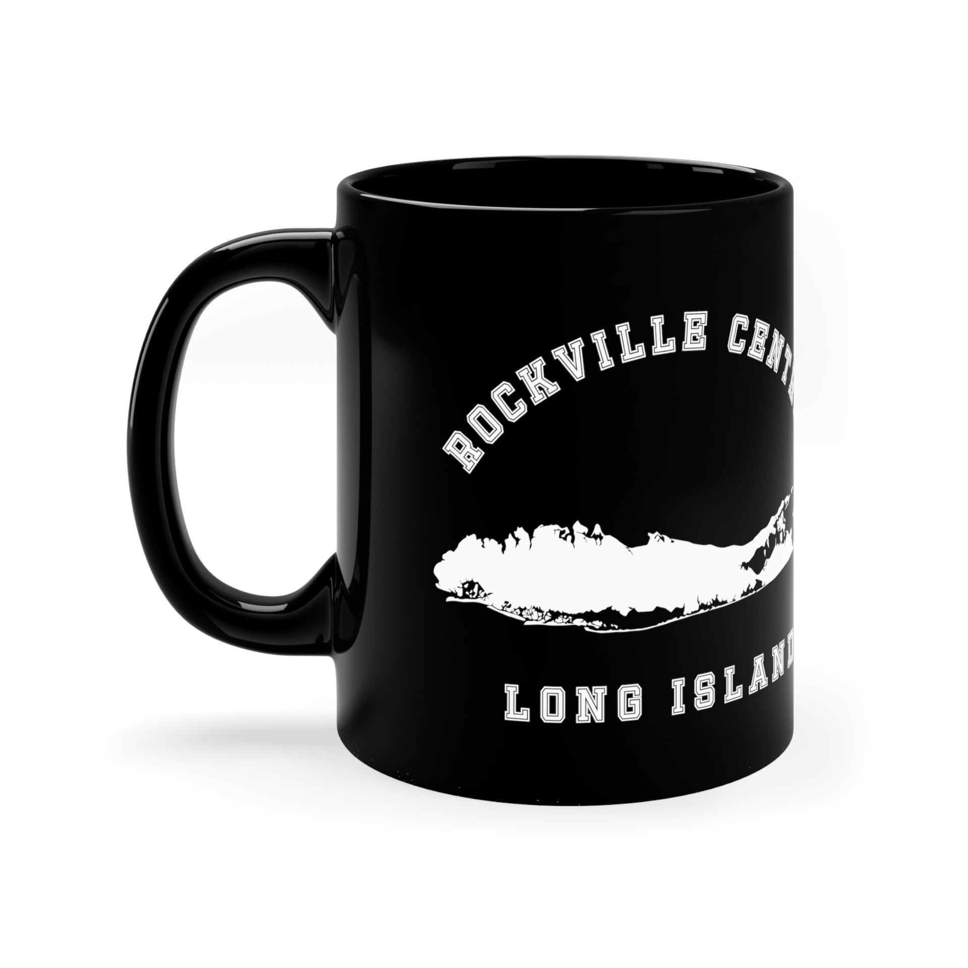 Rockville Centre Long Island 11oz Black Mug