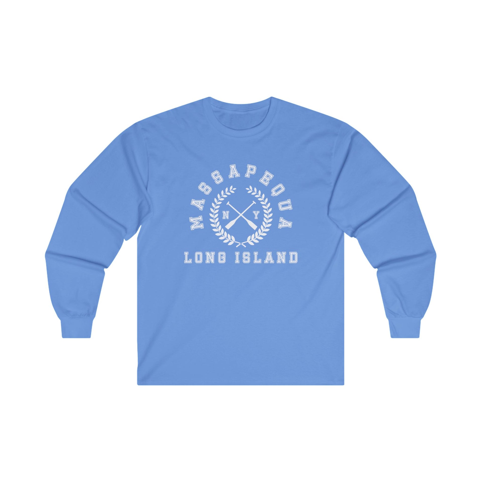 Massapequa Long Island Crossed Oars Ultra Cotton Long Sleeve Tee