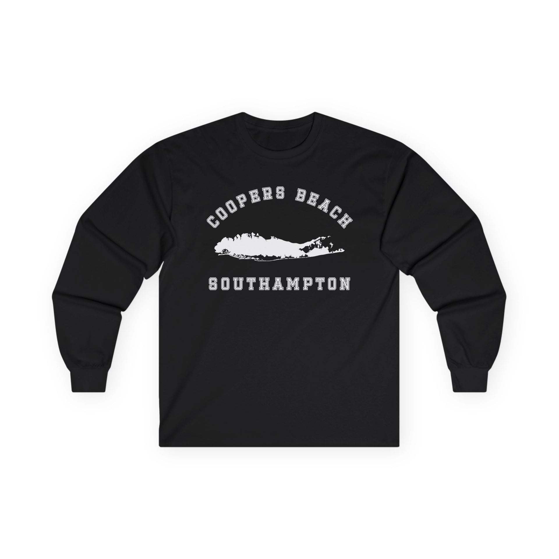Coopers Beach Southampton Map Ultra Cotton Long Sleeve Tee