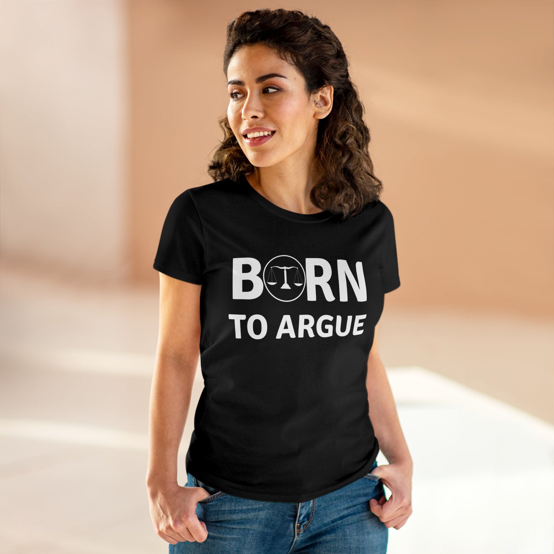 Born to Argue Women's Midweight Cotton Tee