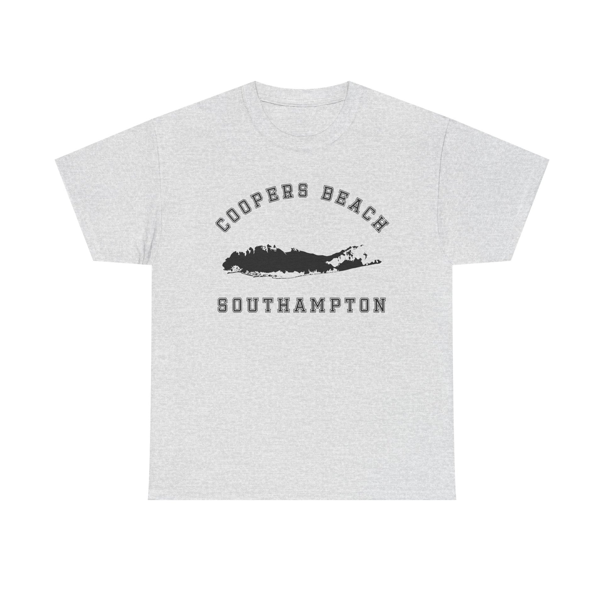 Coopers Beach Southampton Map Unisex Cotton Tee