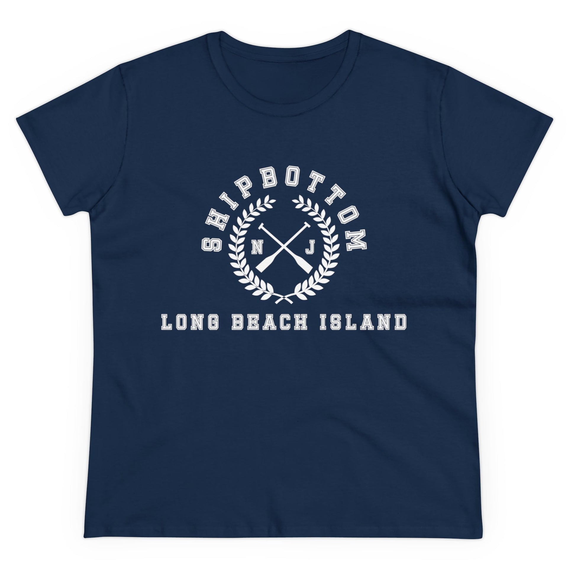 Shipbottom Long Beach Island Women's Midweight Cotton Tee