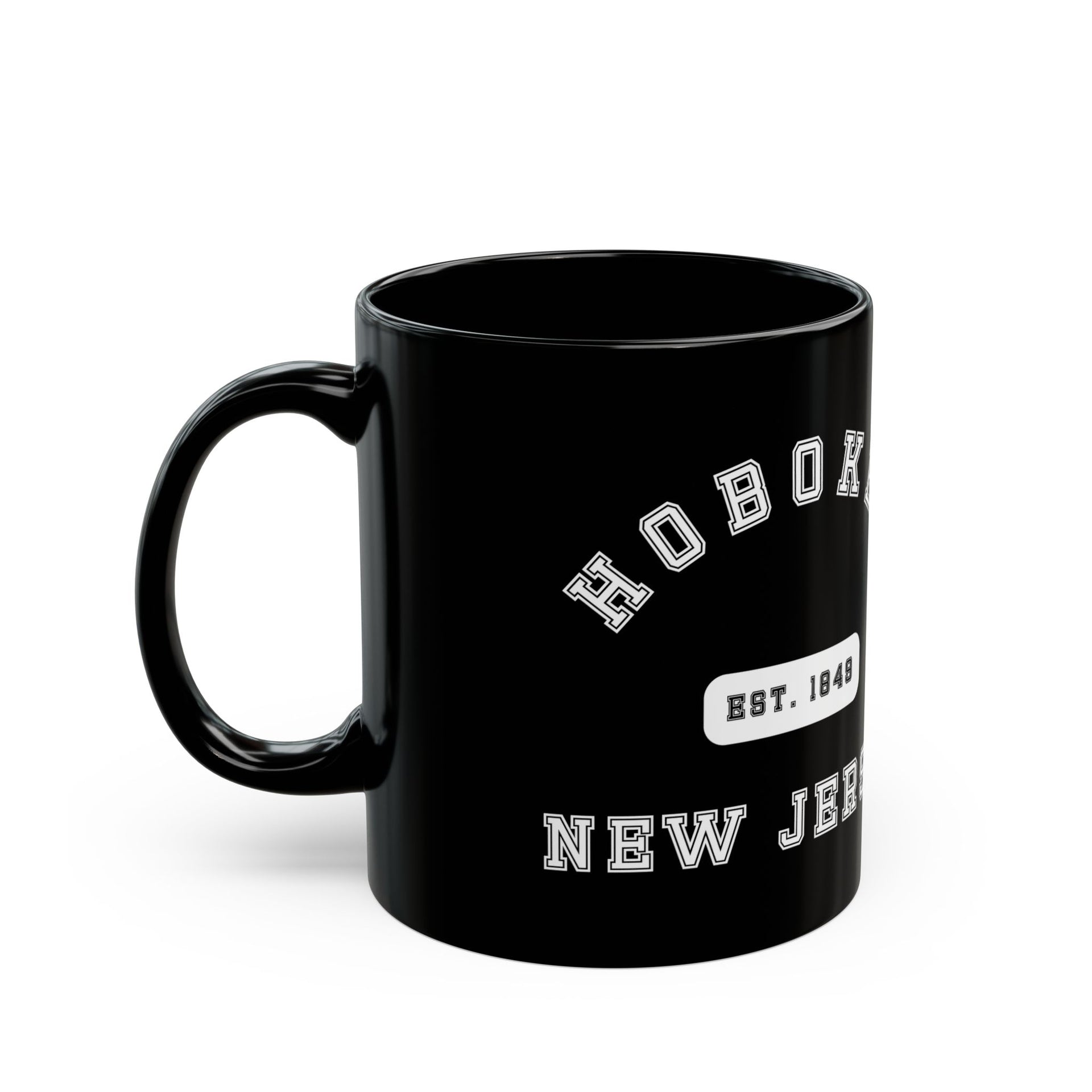 Hoboken NJ Black Mug