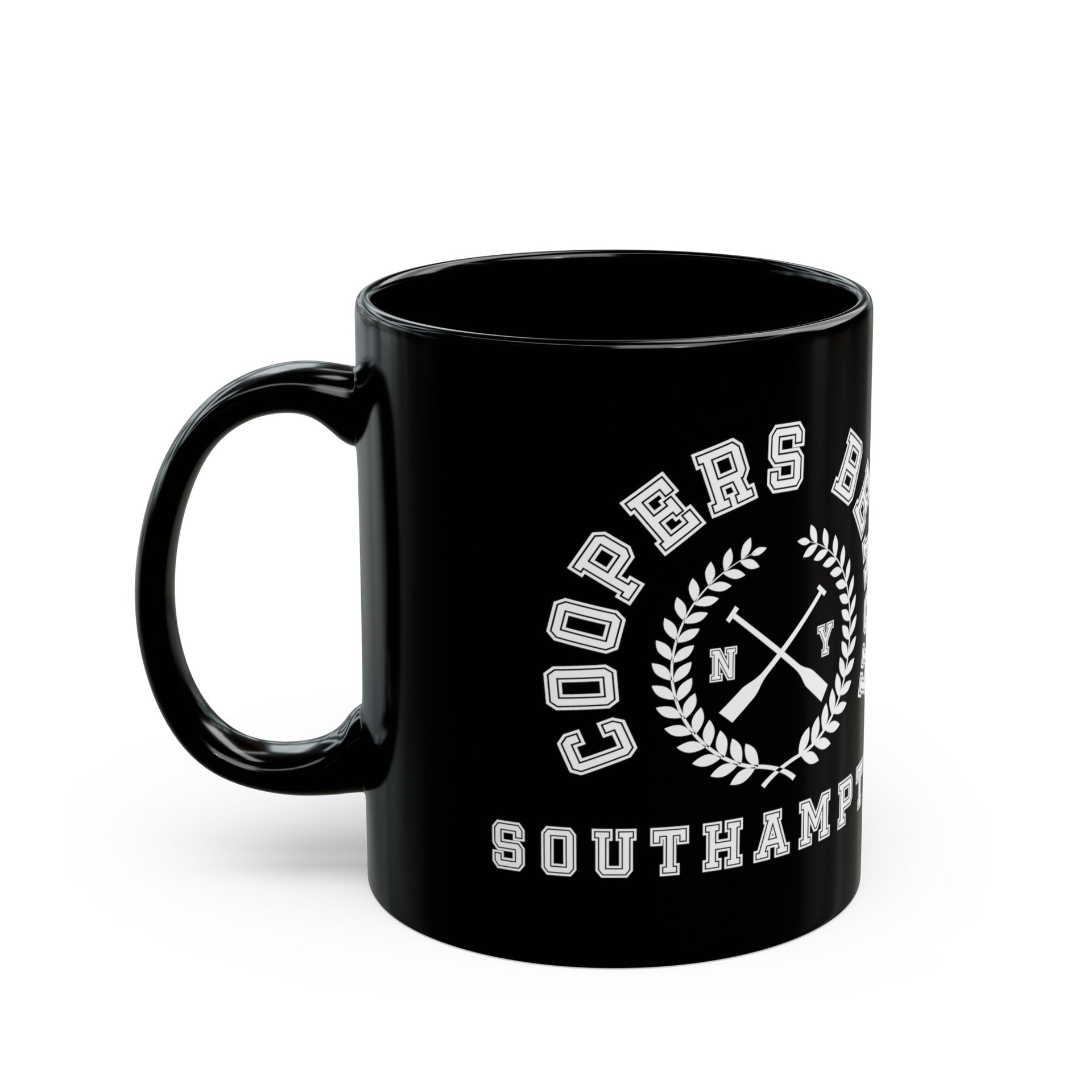 Coopers Beach Southampton Black Mug