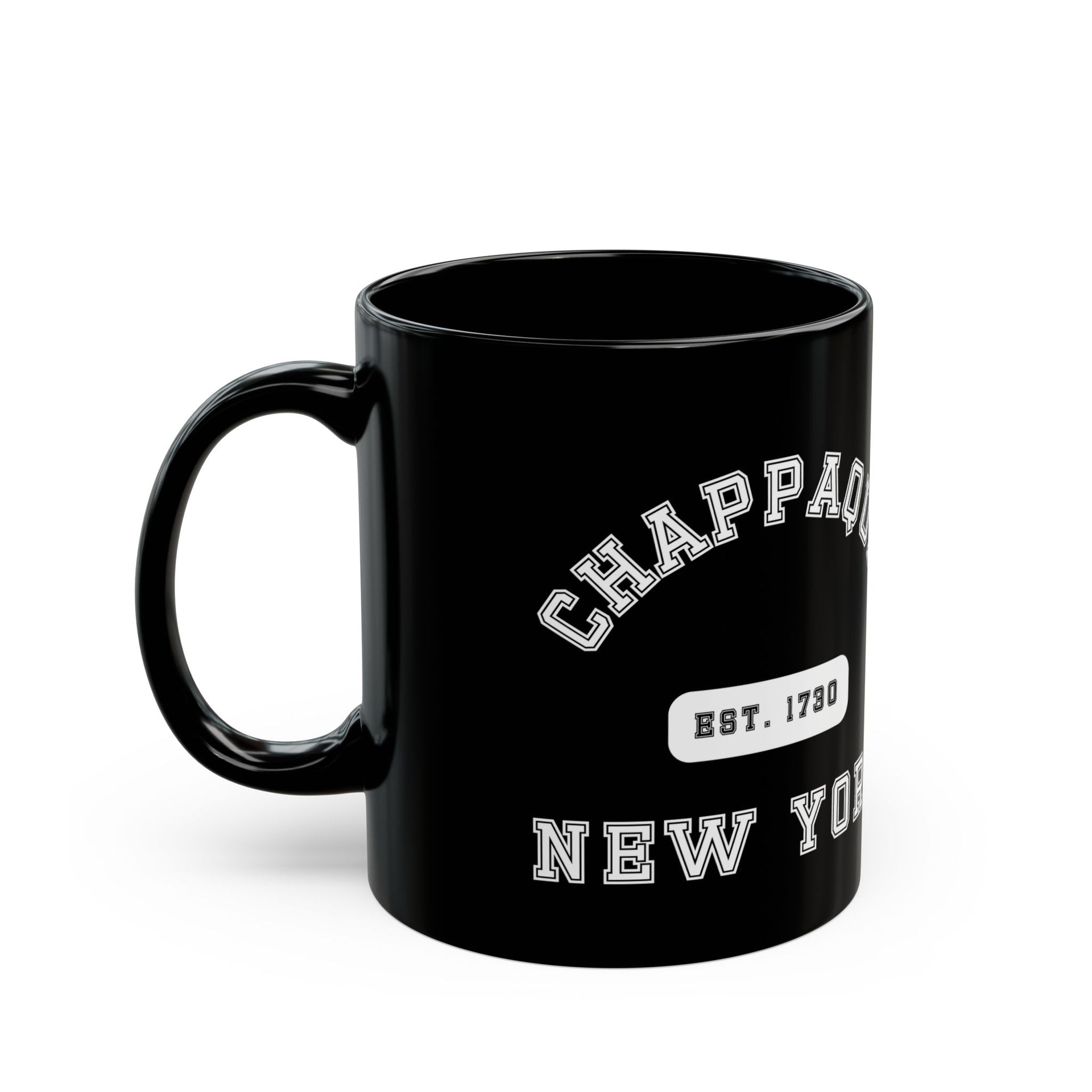 Chappaqua NY Est 1730 Black Mug