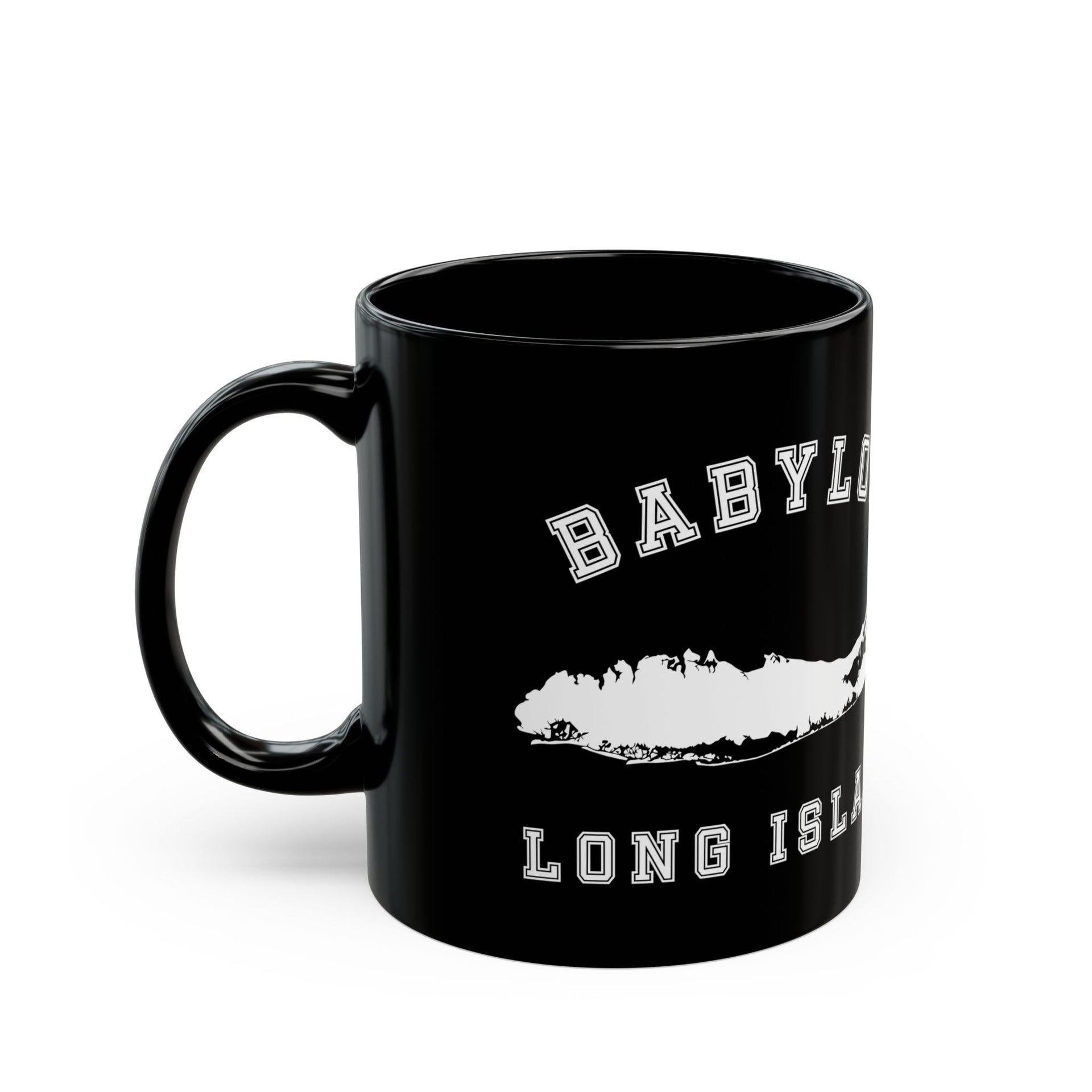 Babylon Long Island Black Mug