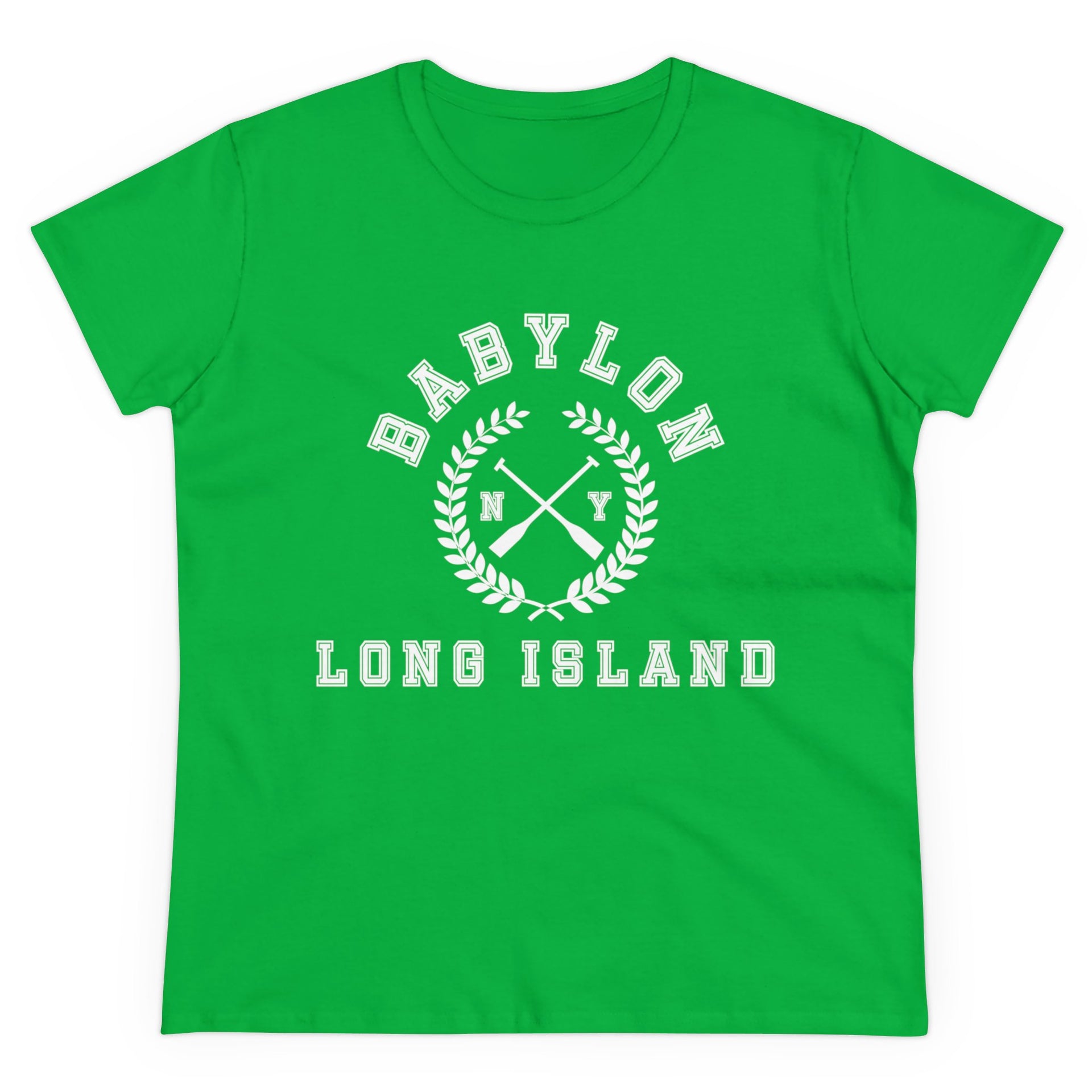 Babylon Long Island Crossed Oars Women's Midweight Cotton Tee