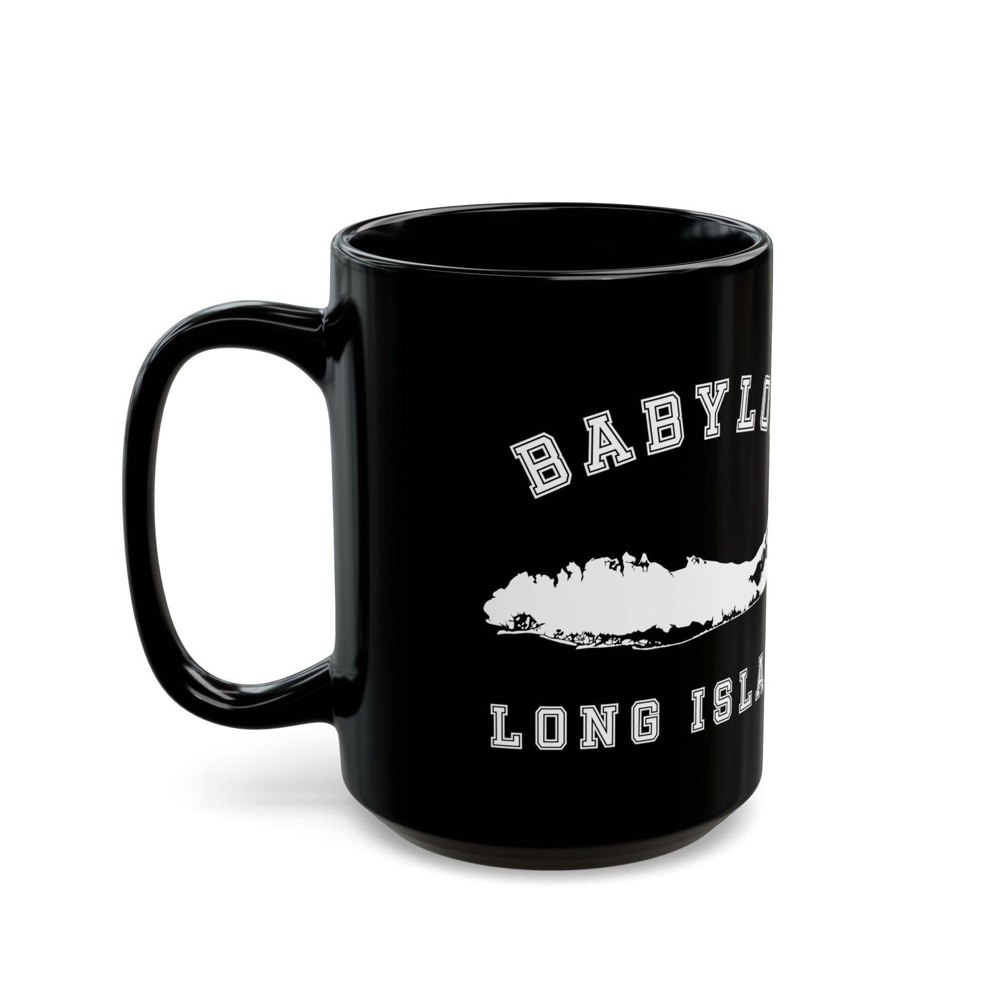 Babylon Long Island Black Mug