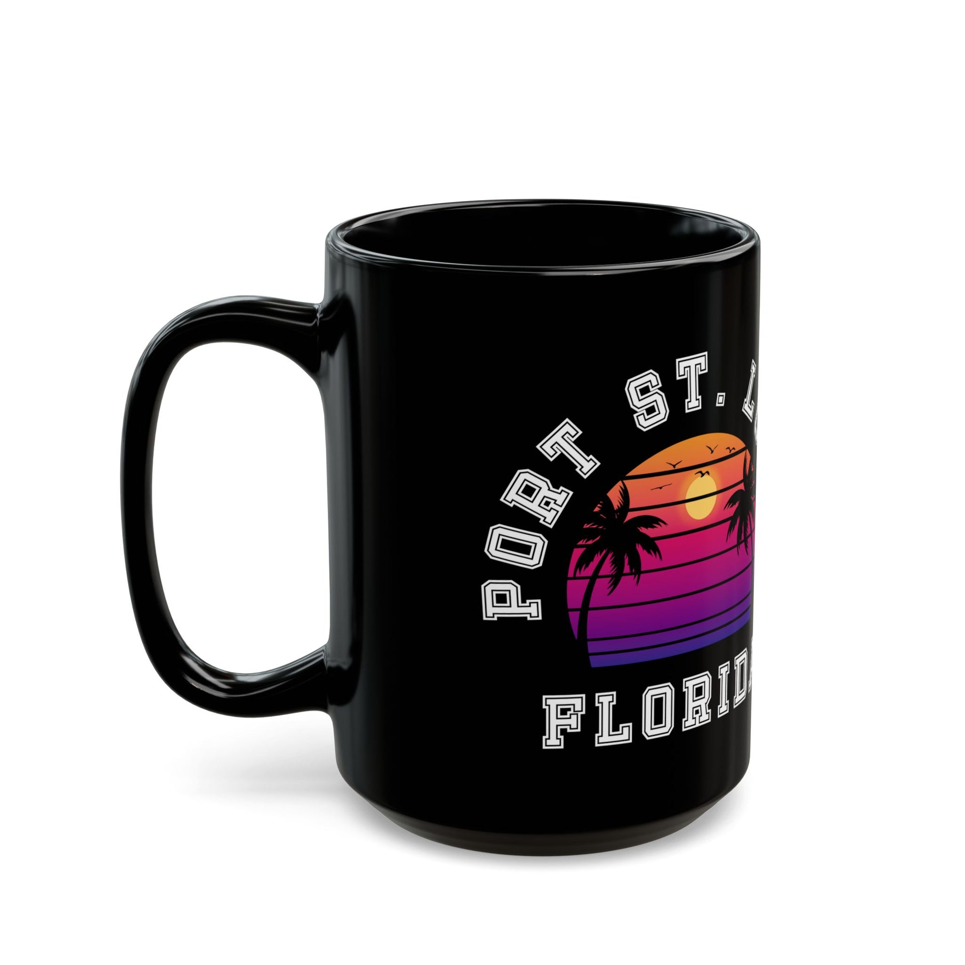 Port St. Lucie Florida Palms Black Mug