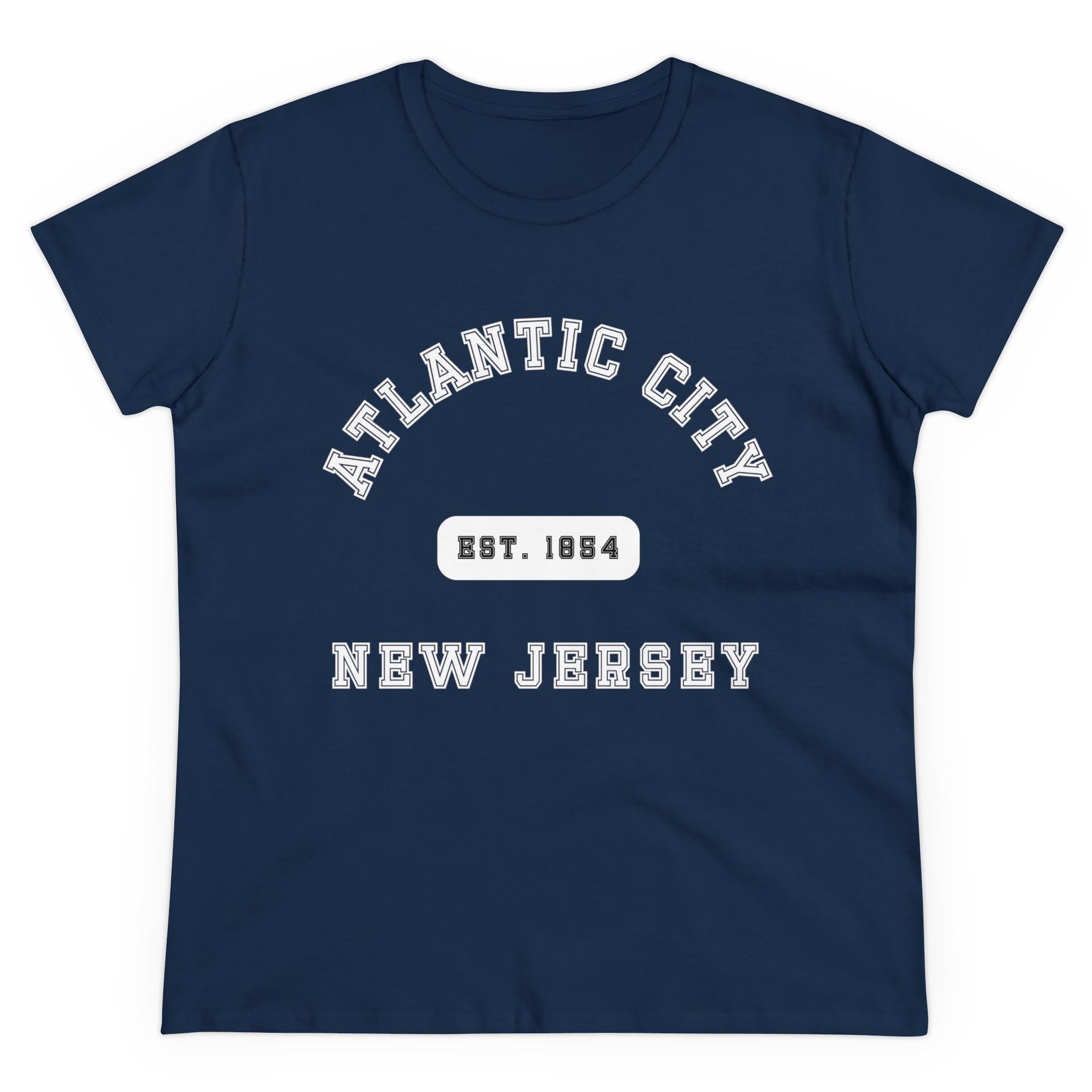 Atlantic City NJ Est Women's Midweight Cotton Tee